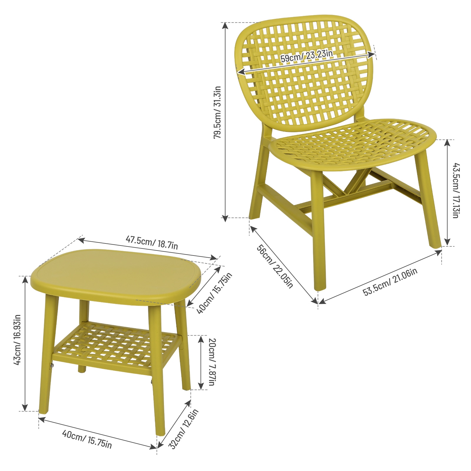Miki Shinly FCP-7236-03QI Patio-Conversation-Sets - View #10