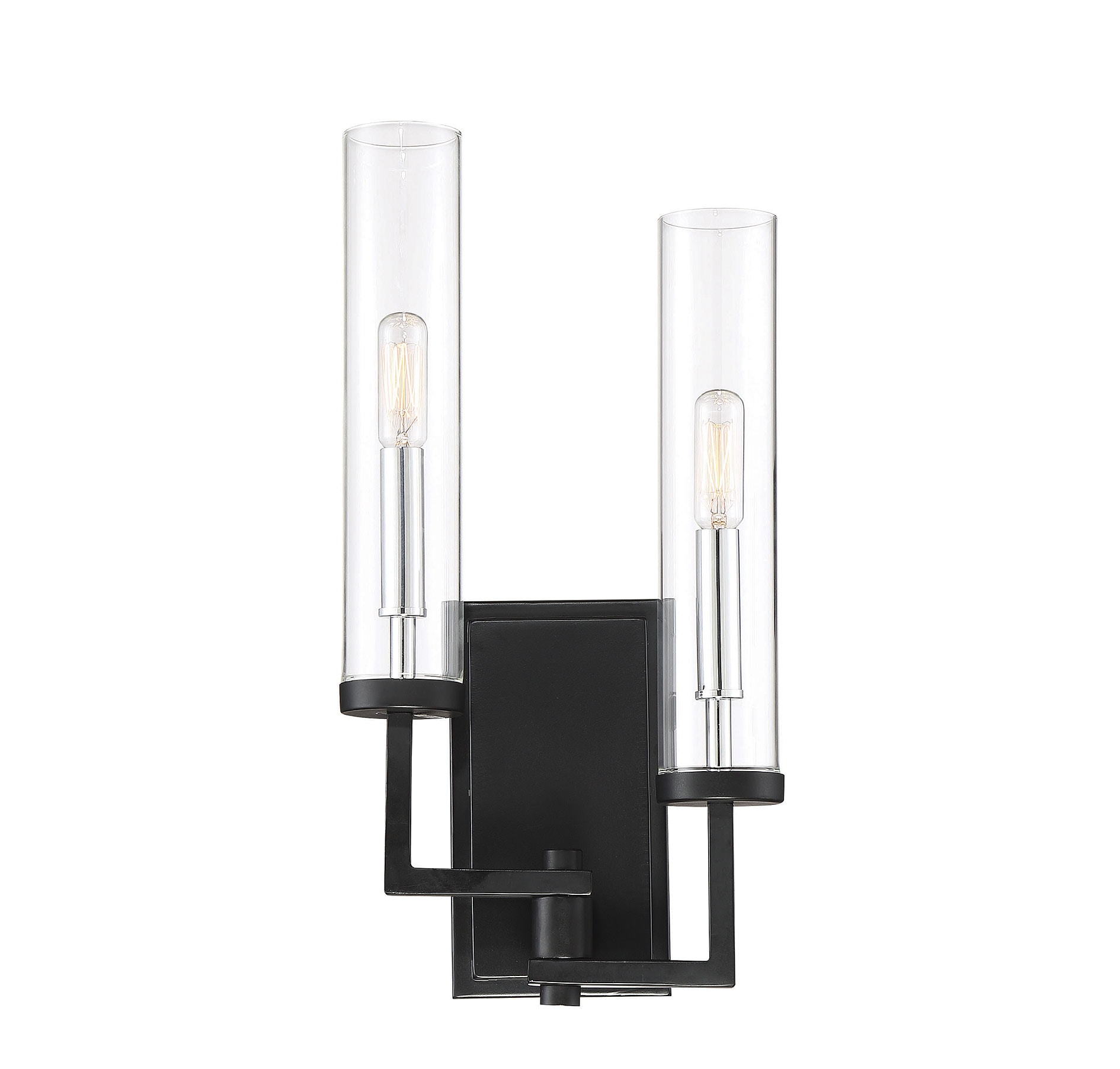 Savoy House 9-2134-2-67 Folsom 8-in W 2 -Light Matte Black Wall Sconce