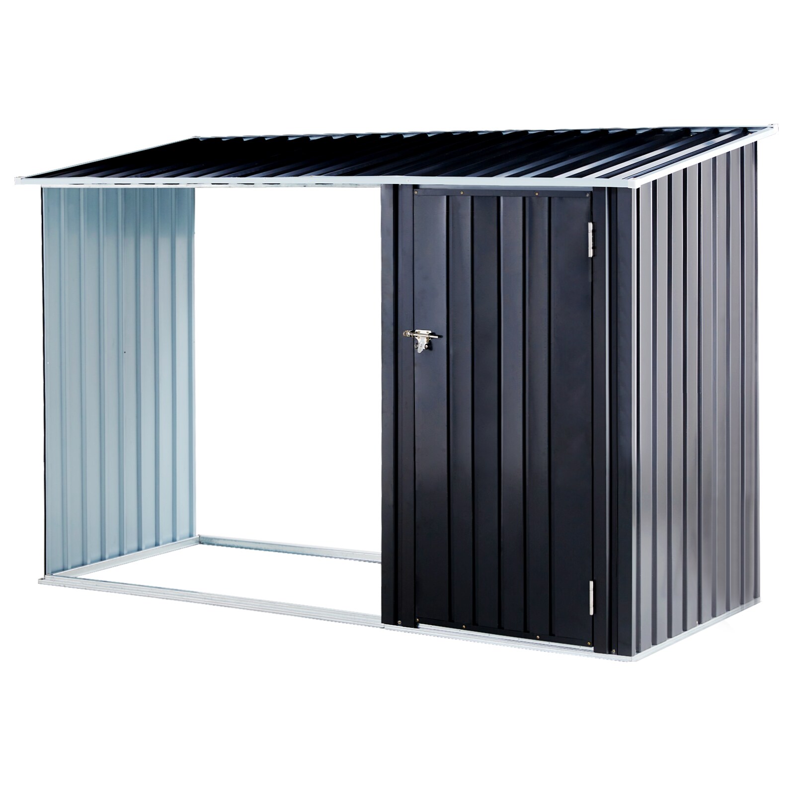 GDFStudio Norhaven Modern 98 in Versatile 2-in-1 Outdoor Galvanized ...