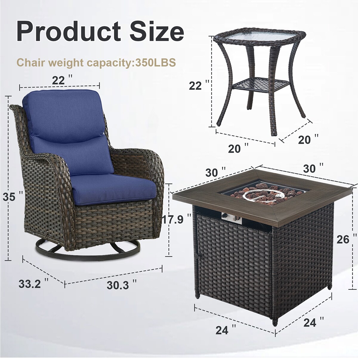 Rilyson FS098035XLX2-1 Patio-Conversation-Sets - View #4