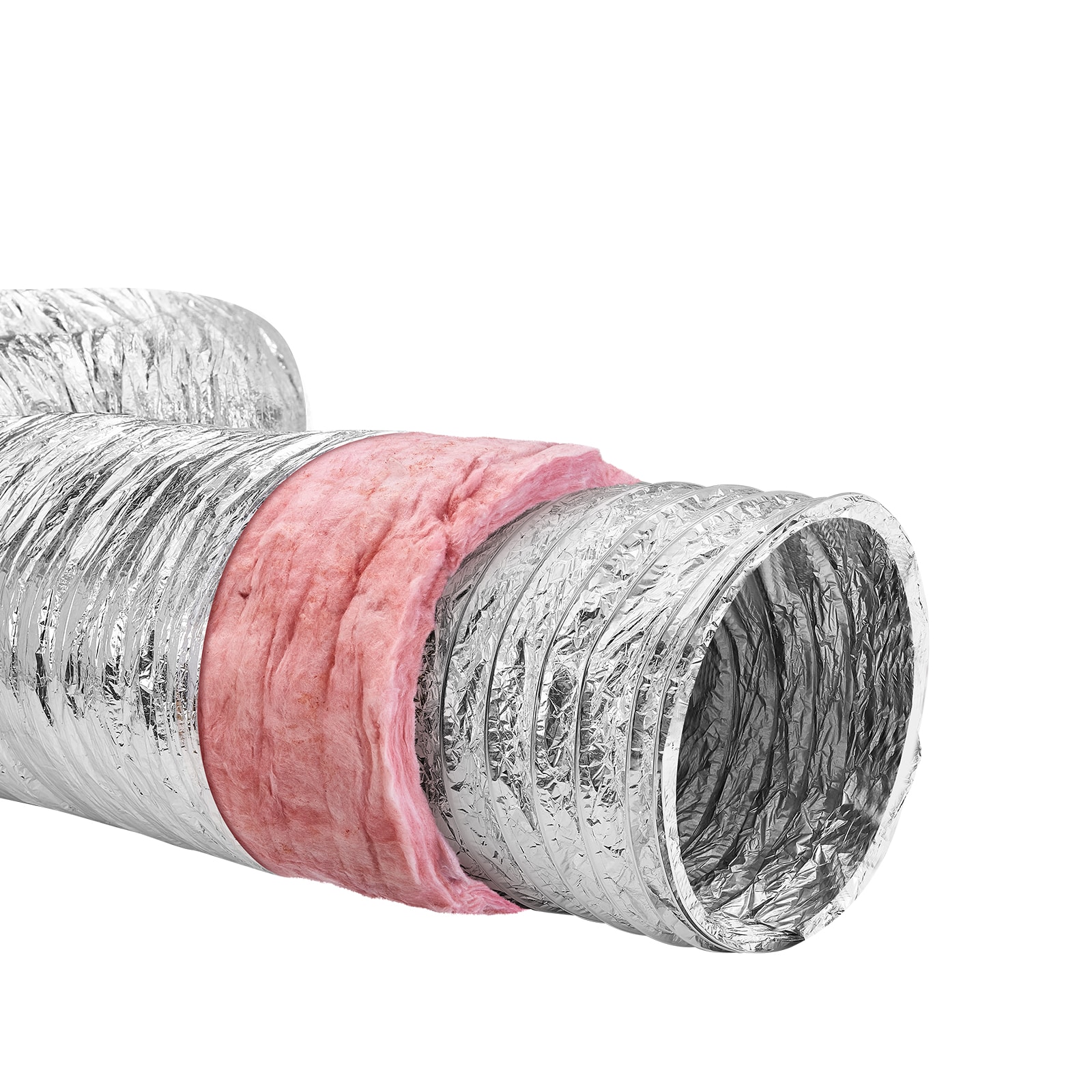 SVOPES SVOPESNTJYGD607141V0 6-in Insulated Dryer Vent Hose. 25ft Flexible Duct with 2 Clamps. Heavy-duty 3-layer Protection For Hvac. Heating. Cooling. Ventilation. Exhaust. R-6 Flame Resistance. Durable Aluminium