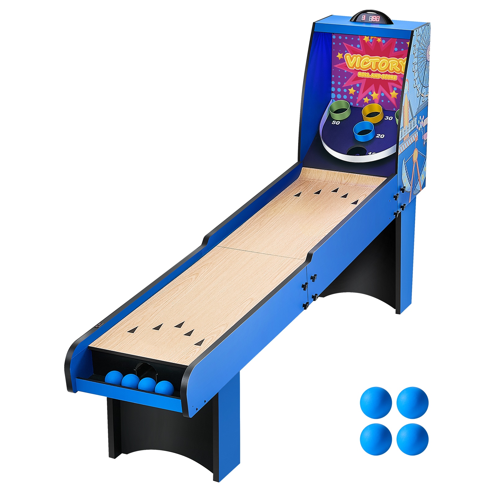 VEVOR - 8ft Roll and Score Classic Arcade Game Table Arcade Machine Indoor with Electronic Scorer...