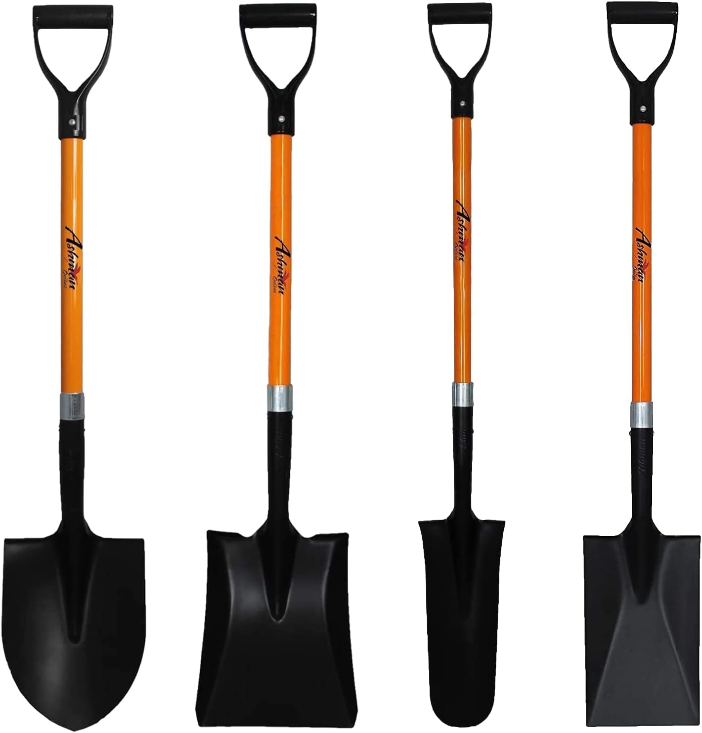 Ashman Online ROUNDSQRSPADEDRN1PK 34-in Fiberglass D-Handle Digging shovel
