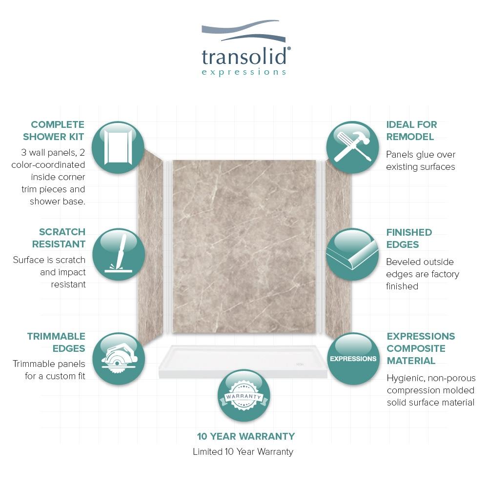 Transolid KSE603272-5475NC-42 Alcove-Shower-Kit - View #2