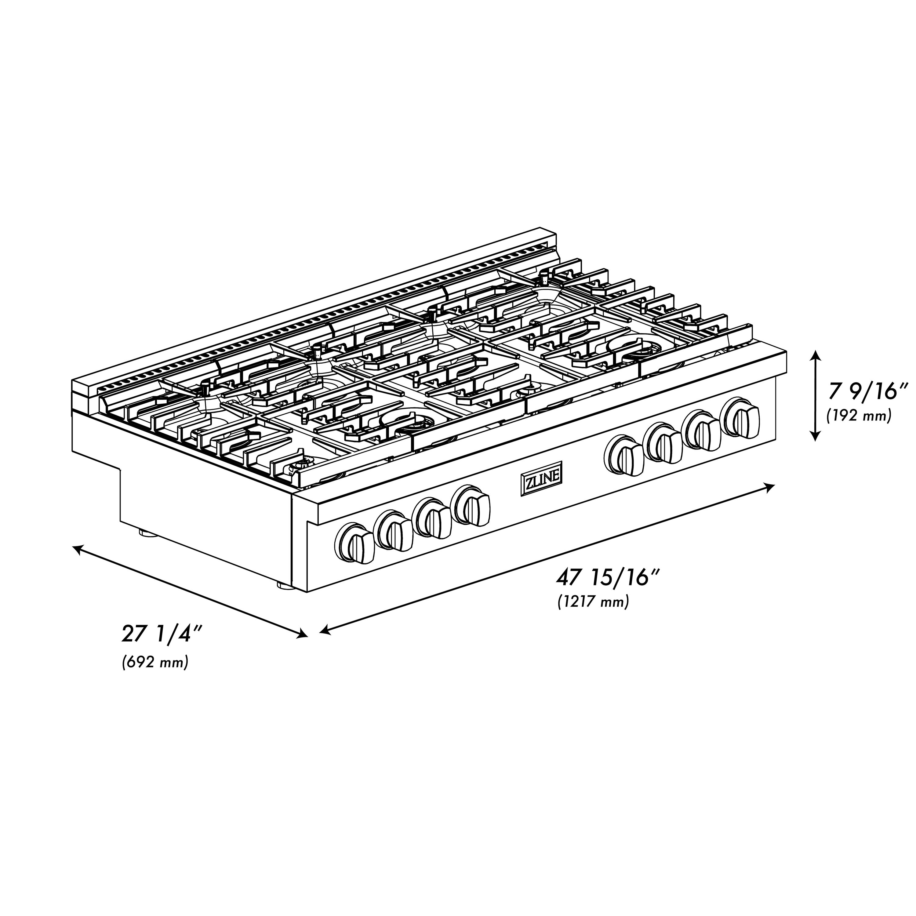 ZLINE KITCHEN & BATH SRTBZ-48-CB Gas-Cktp - View #10