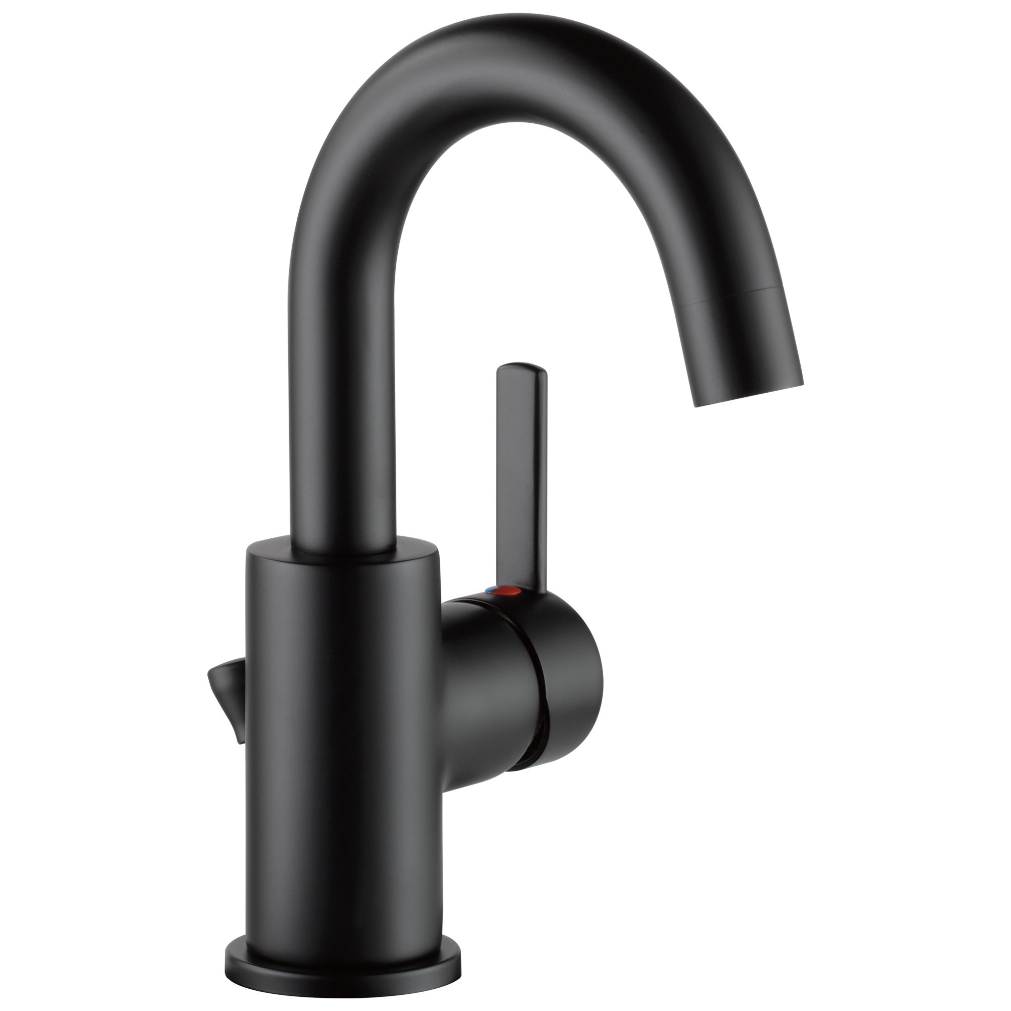 Peerless P191102LF-BL Precept Matte Black Widespread 1-handle WaterSense High-arc Residential Handle Bathroom Sink Faucet with Drain with Deck Plate