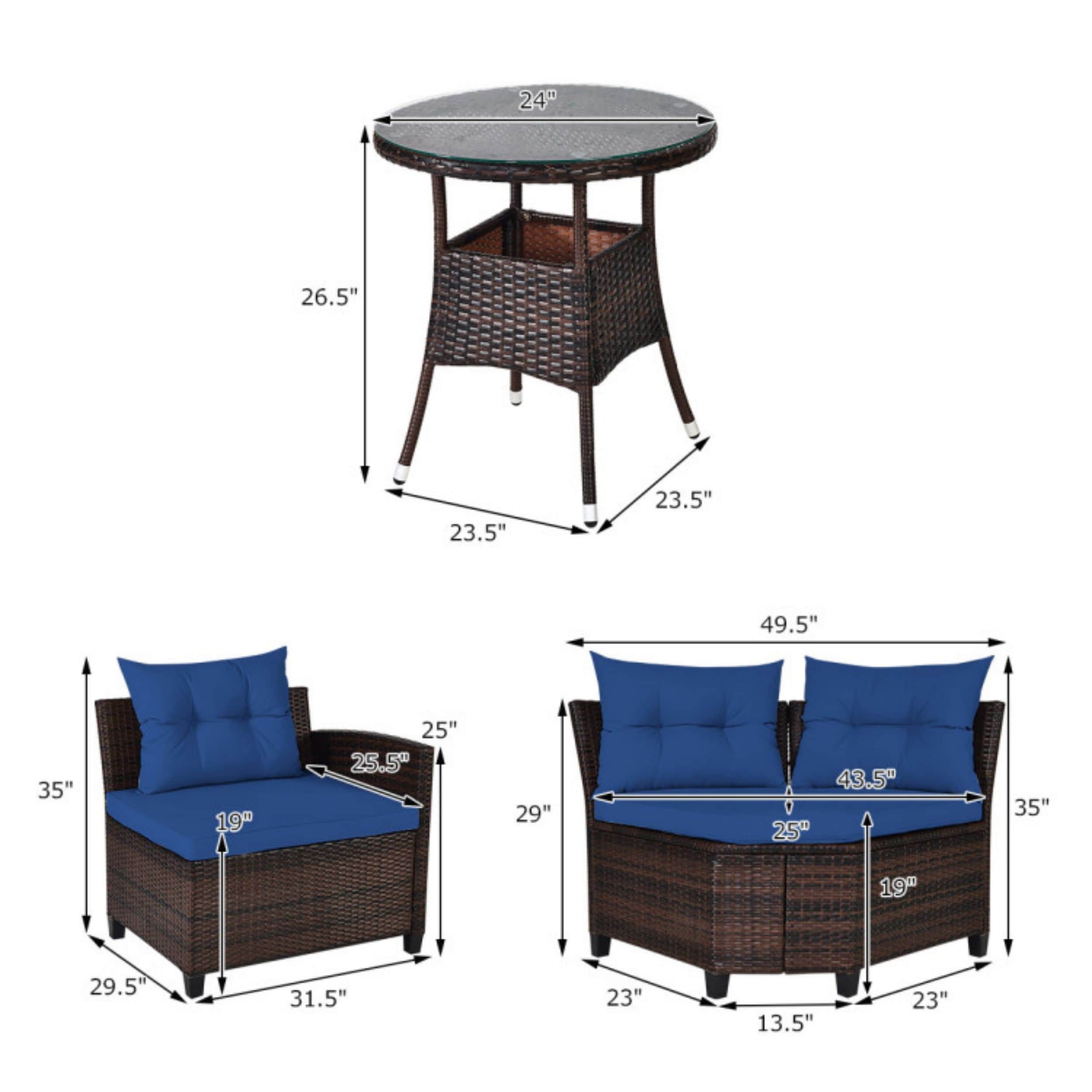 WELLFOR ZNGOT23GR+ Patio-Sofas-Daybeds - View #3