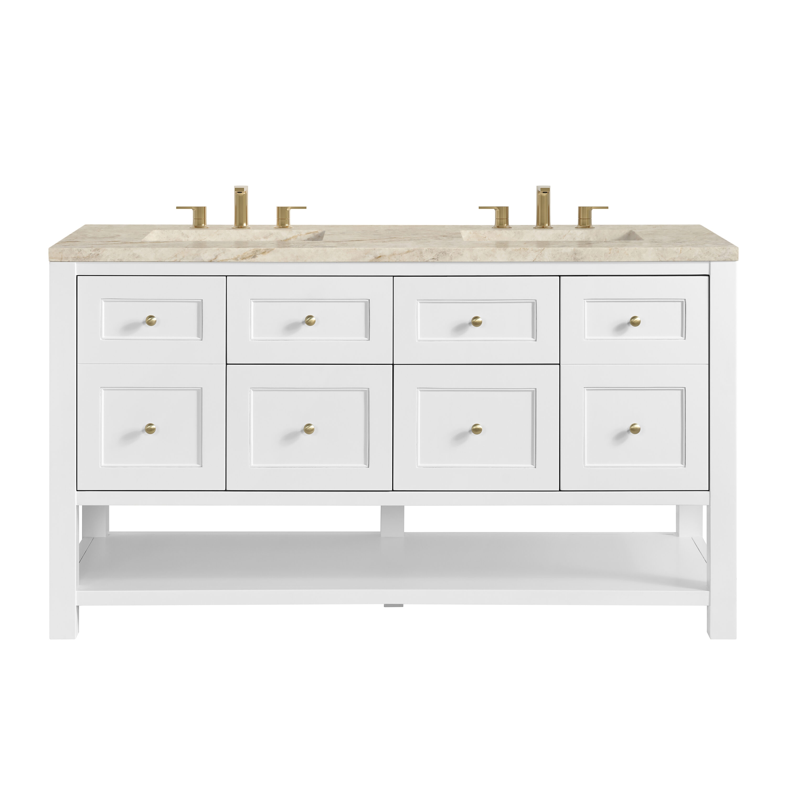 James Martin Vanities Breckenridge 60-in Undermount Double Sink Bathroom Vanity