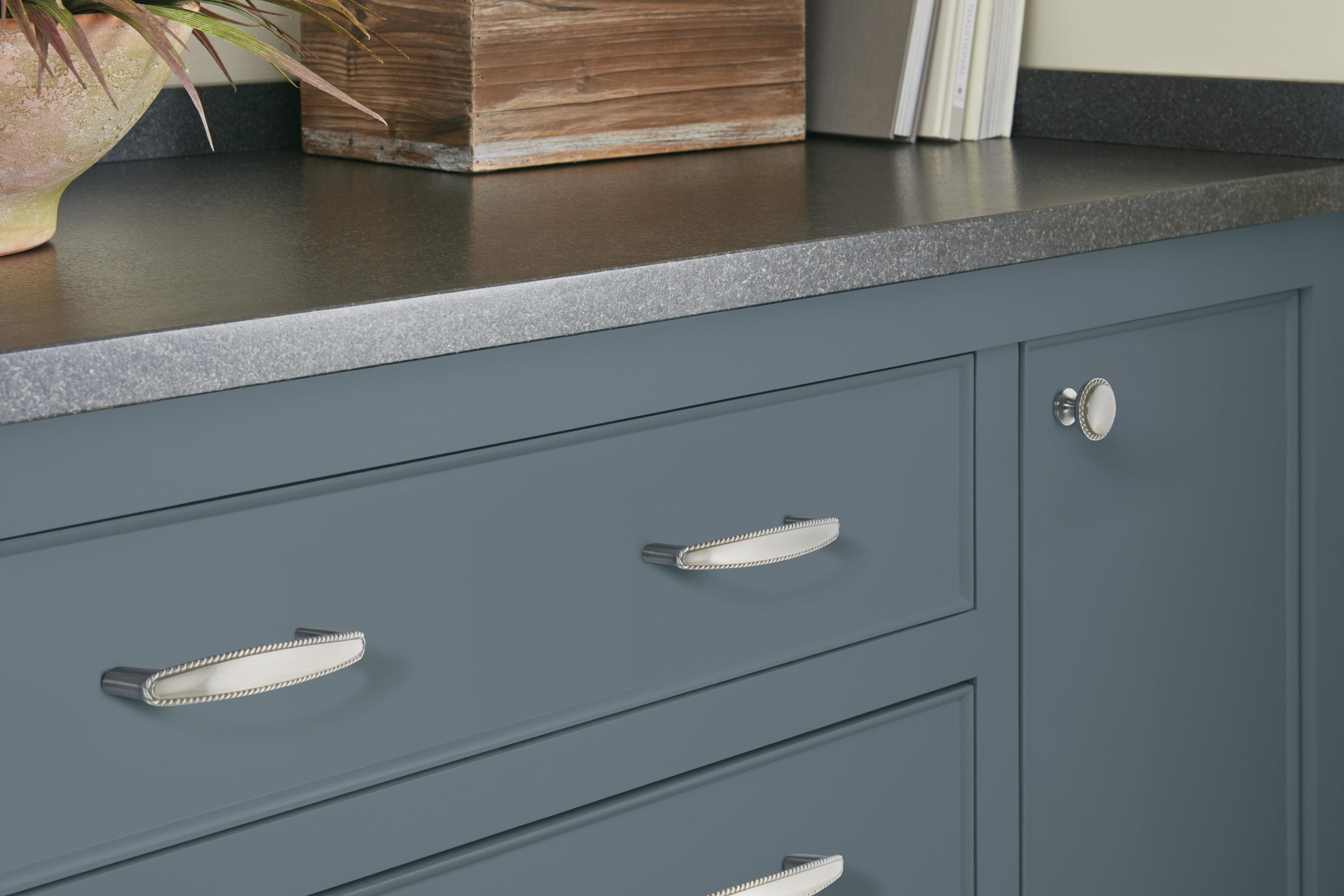 Brushed Nickel Cabinet Pull with Mounting Hardware