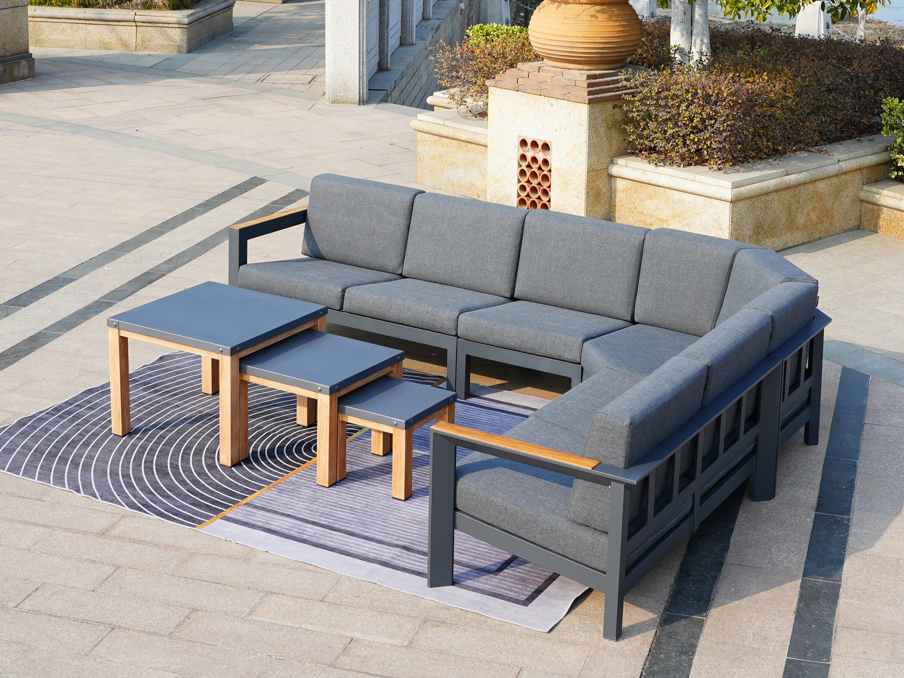 Moda Furnishings 2327-41T-NO-GR Patio-Conversation-Sets - View #8