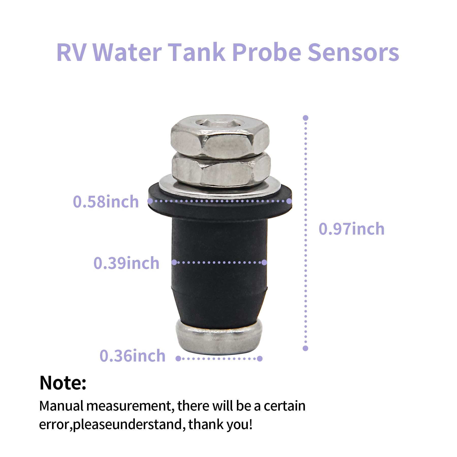 Etokfoks RV Water Tank Probe Sensors Screw in Water Level Sensors for ...
