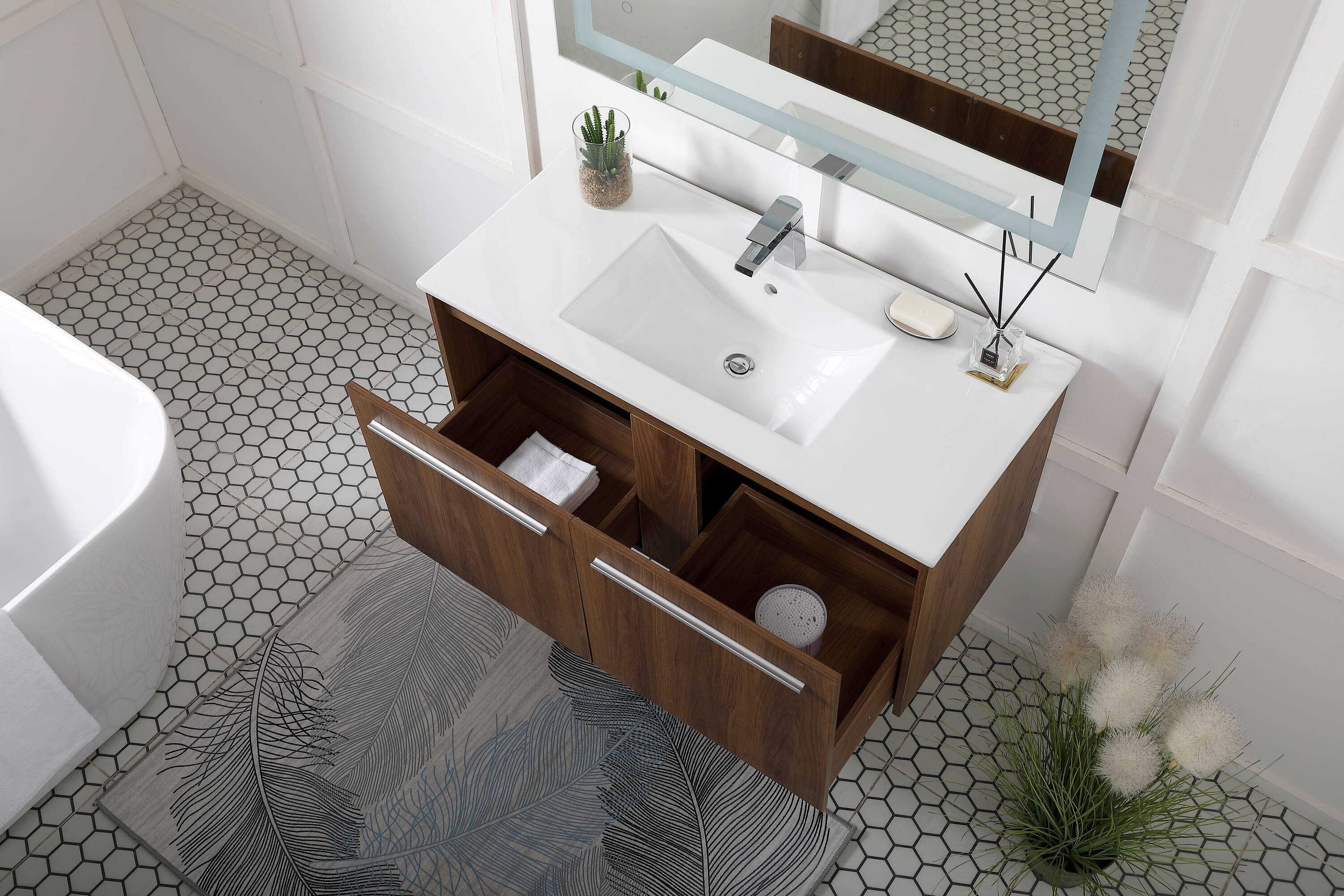 Elegant Decor FI135040WB Bath-Vanity-Combo - View #9