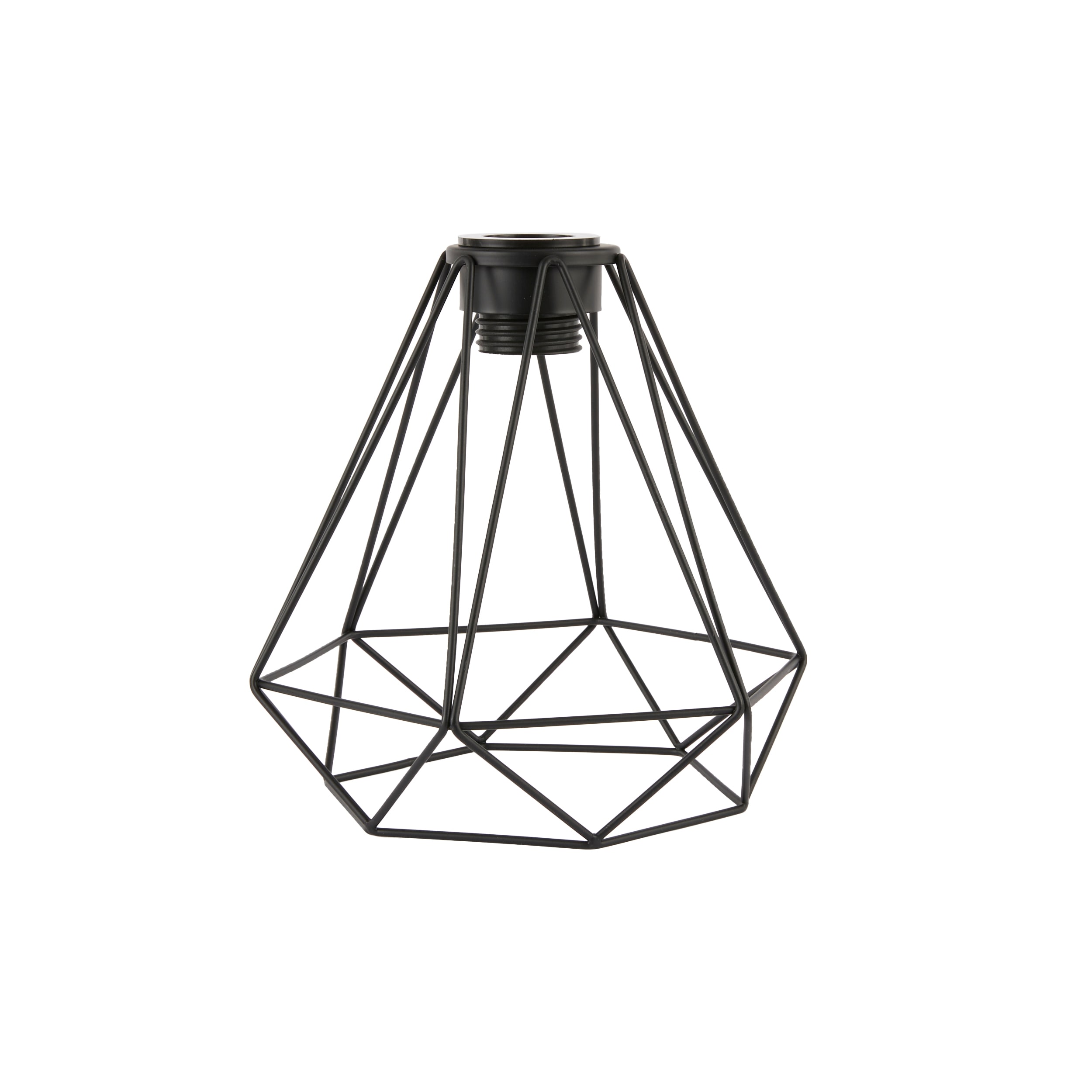 black wire geometric pendant light shade