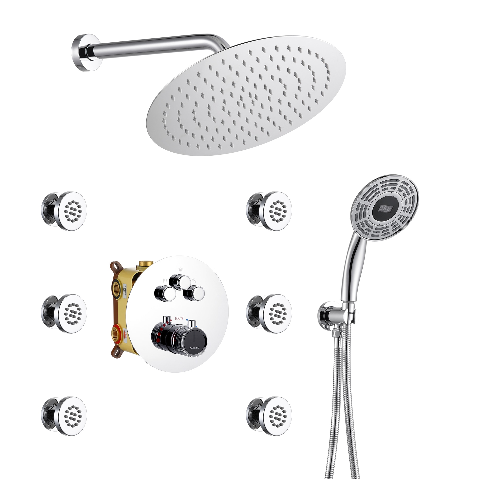 CASAINC CS6216-12CH Showerhead-Bar-Panels - View #2