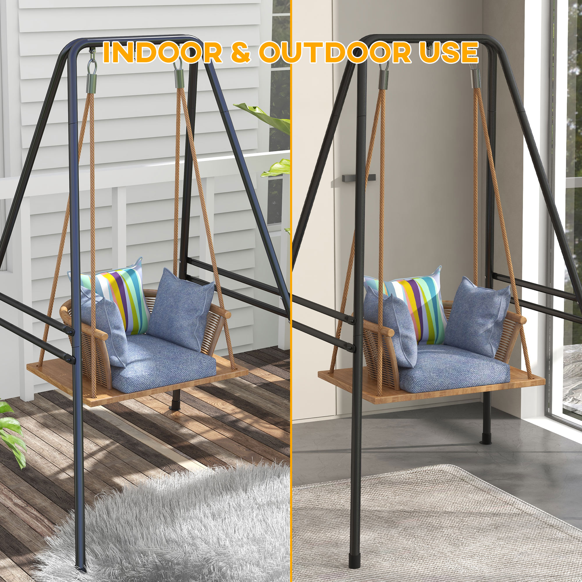 Outsunny 84A-296V01BK Hammock-Stands - View #5