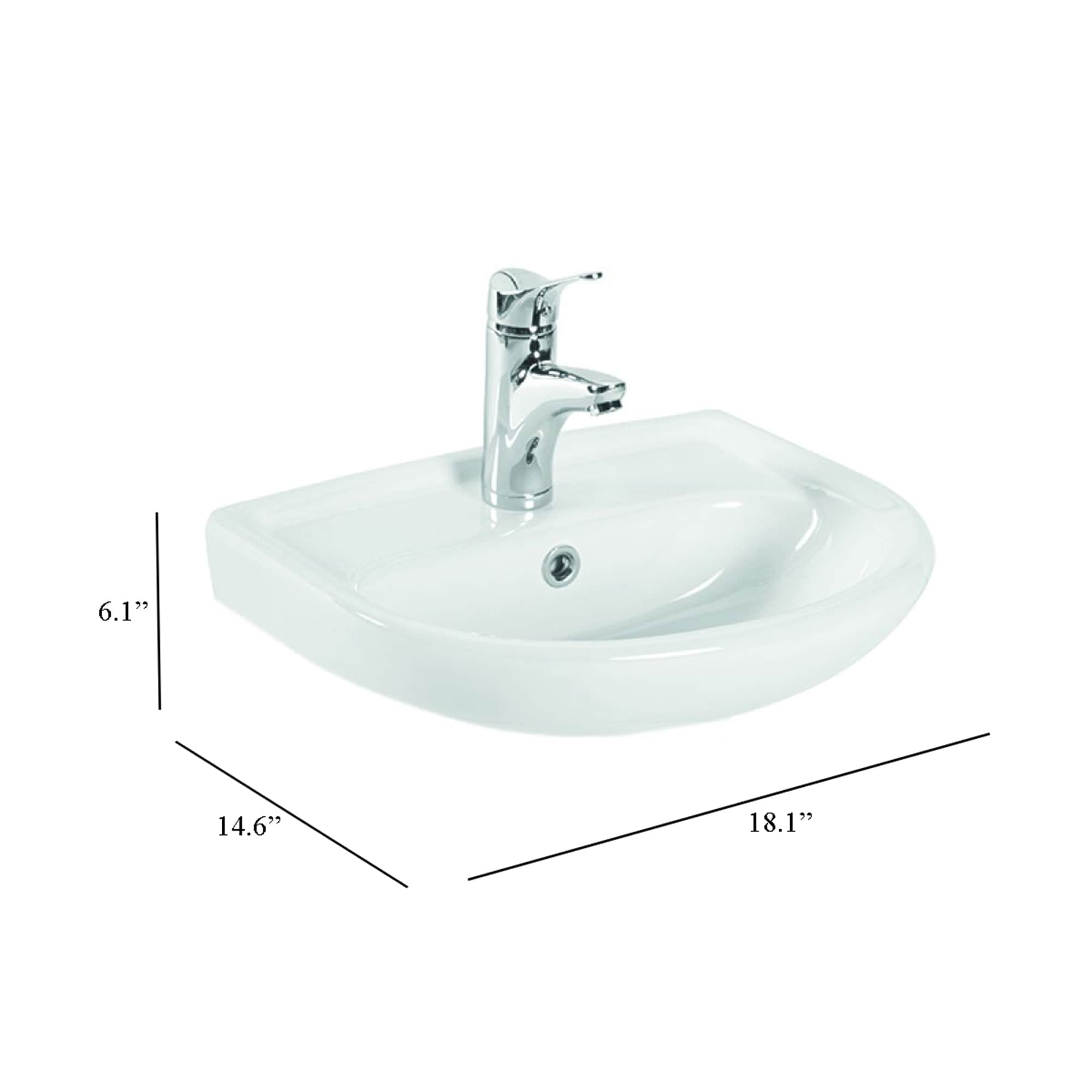 WS Bath Collections BASIC 4010 Bath-Sink - View #7