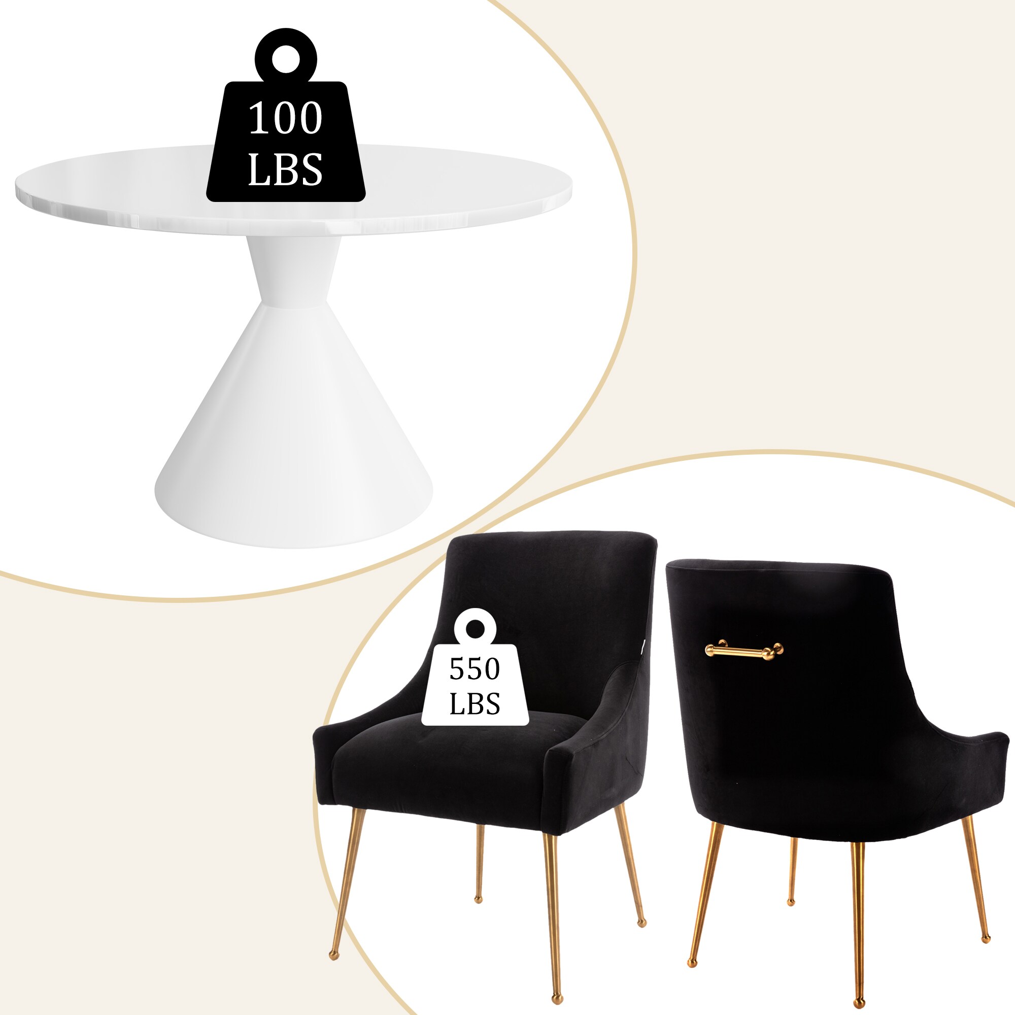 Clihome CL-RBT2-BWH700BK Dining-Sets - View #5