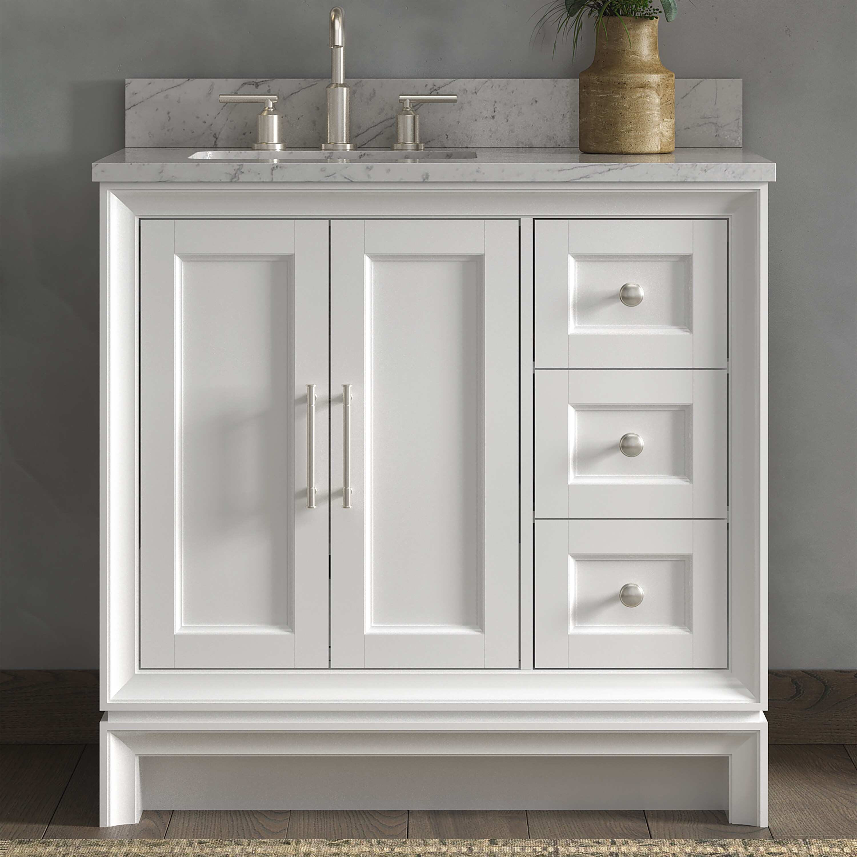 ED Ellen DeGeneres Anaheim 36-in White Undermount Single