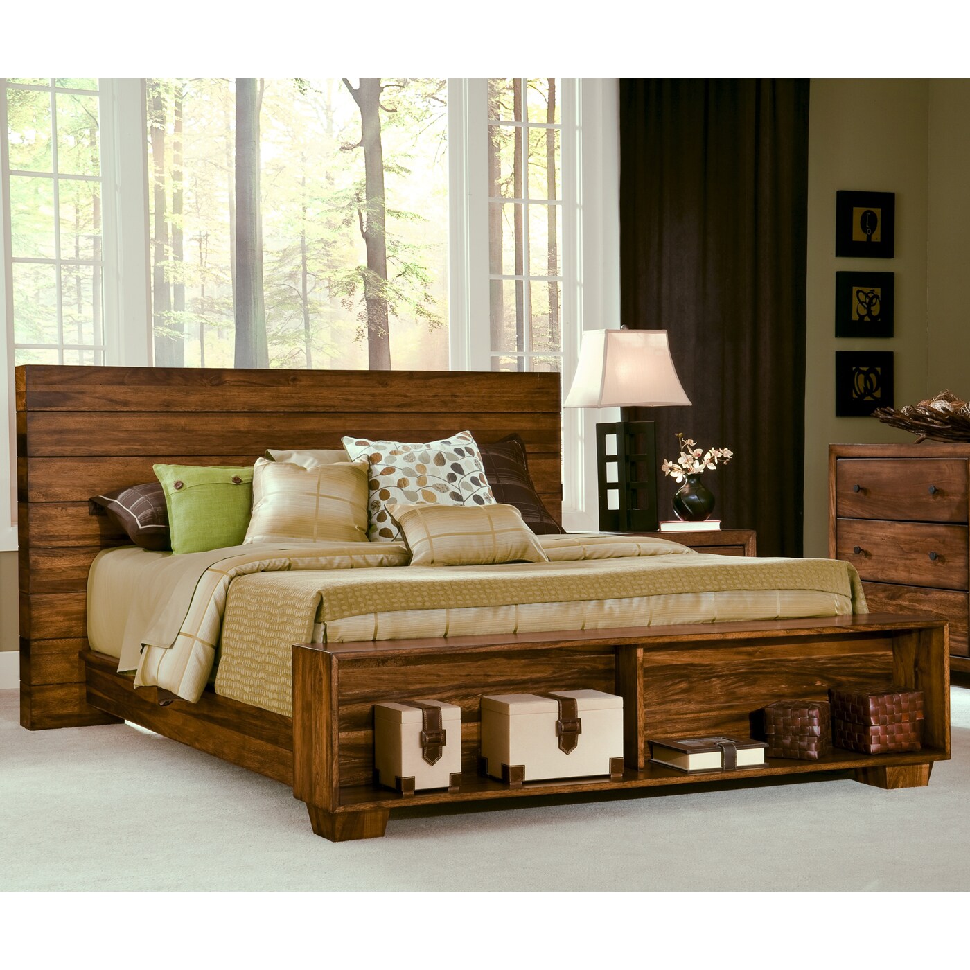  4J37F4 Chelsea Park Macchiato Full Composite Platform Bed with Storage