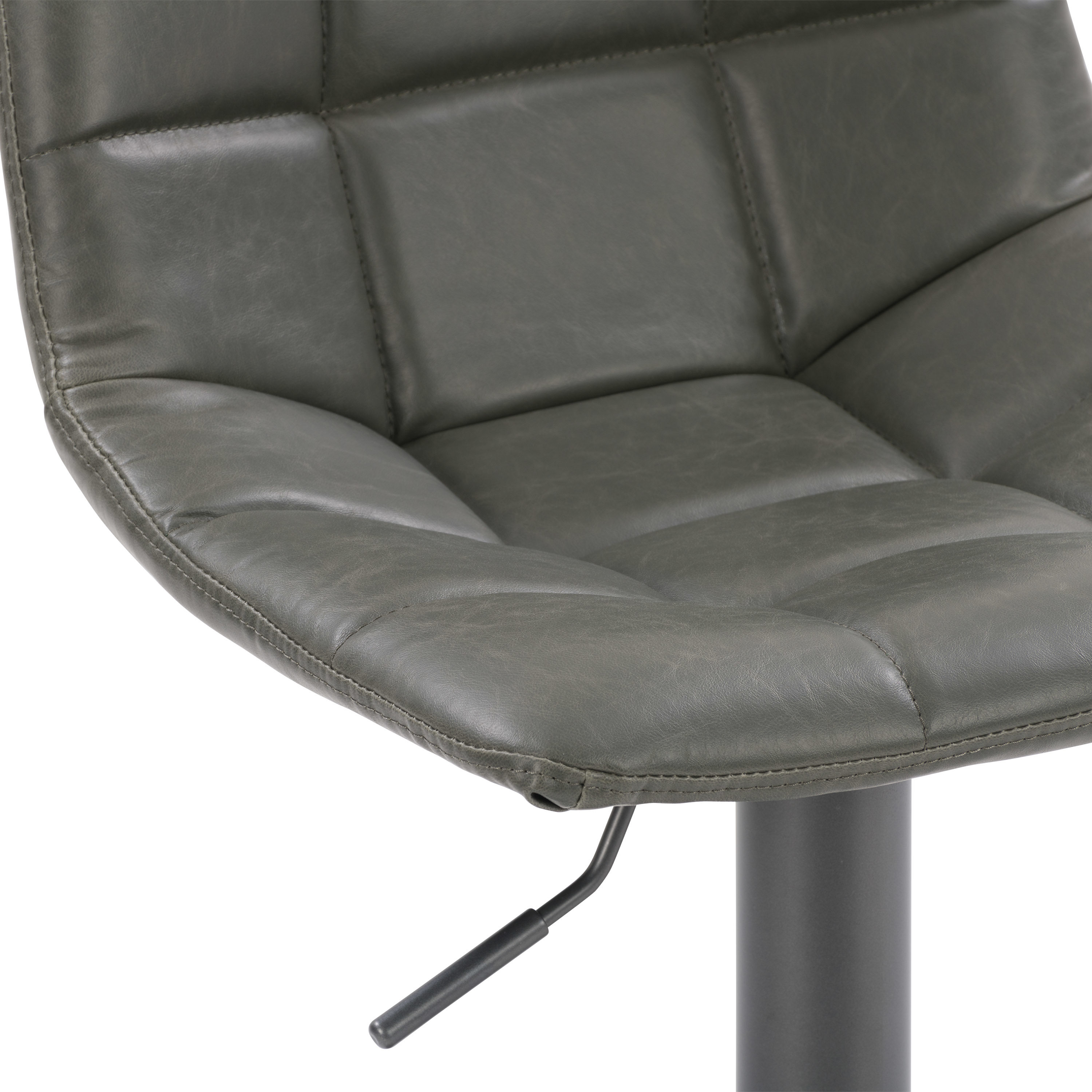 CorLiving Palmer Grey 33.75-in H Adjustable Height Upholstered Swivel ...