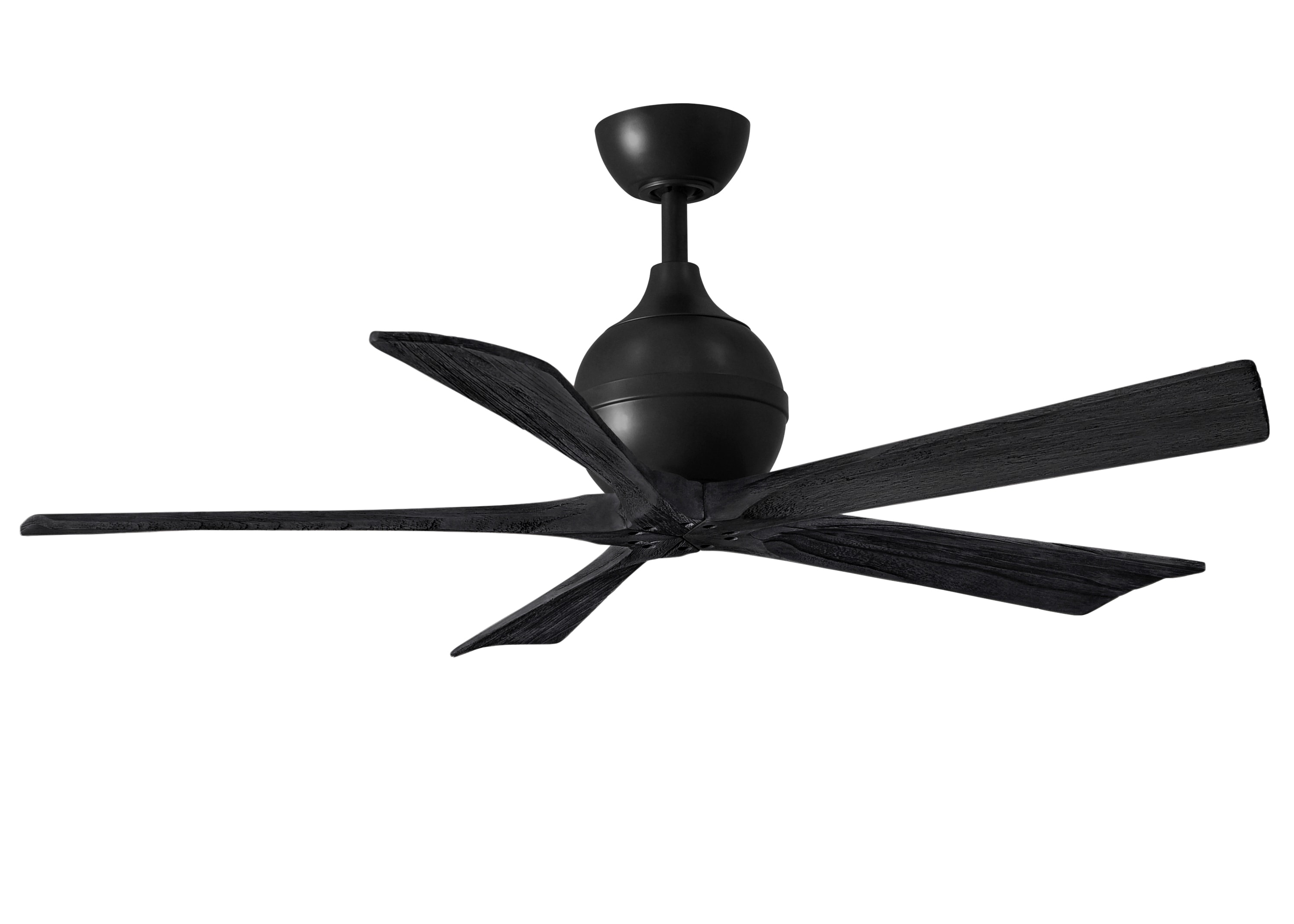 Matthews Fan Company Irene-5 52-in Matte black Indoor/Outdoor Ceiling ...