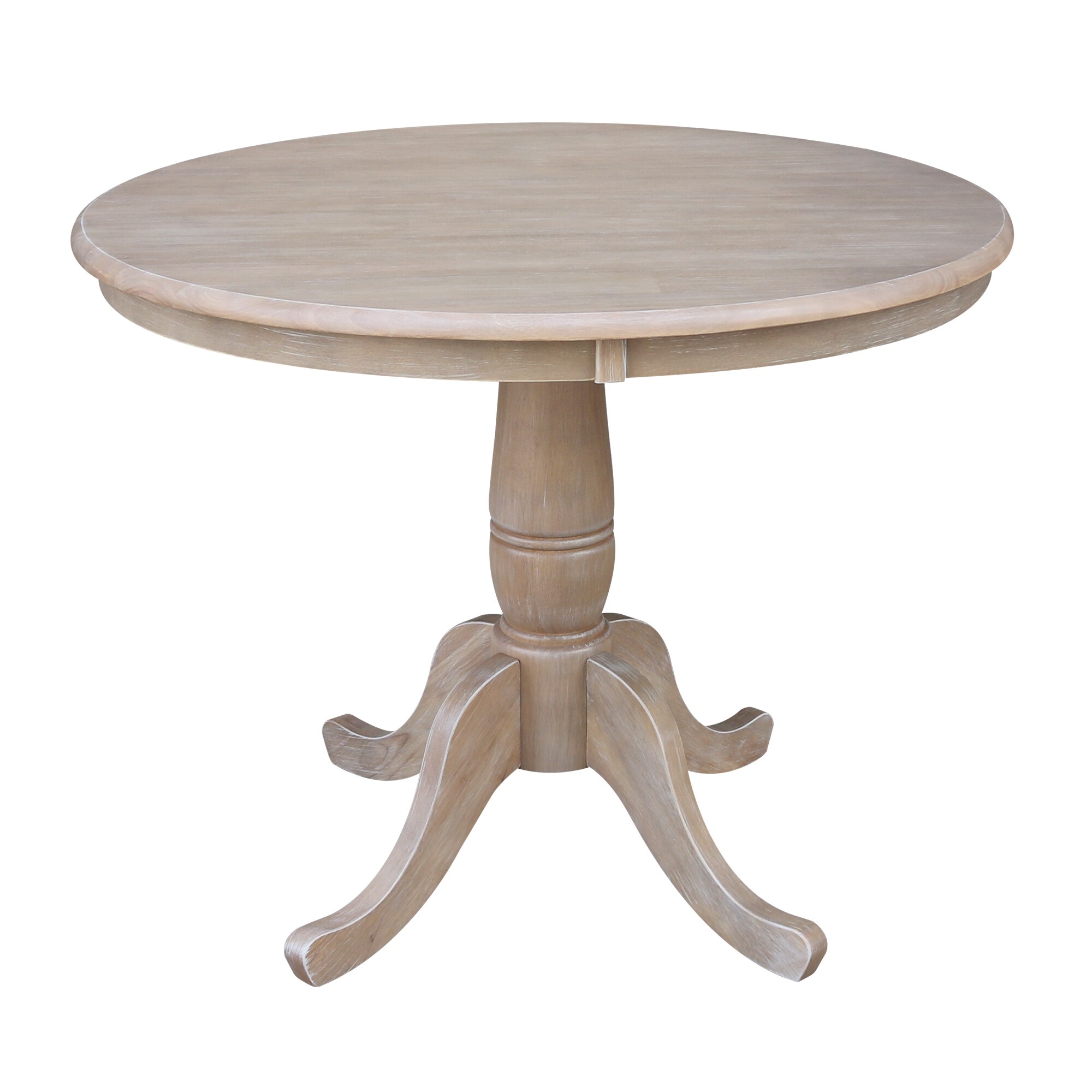 gray wash round dining table