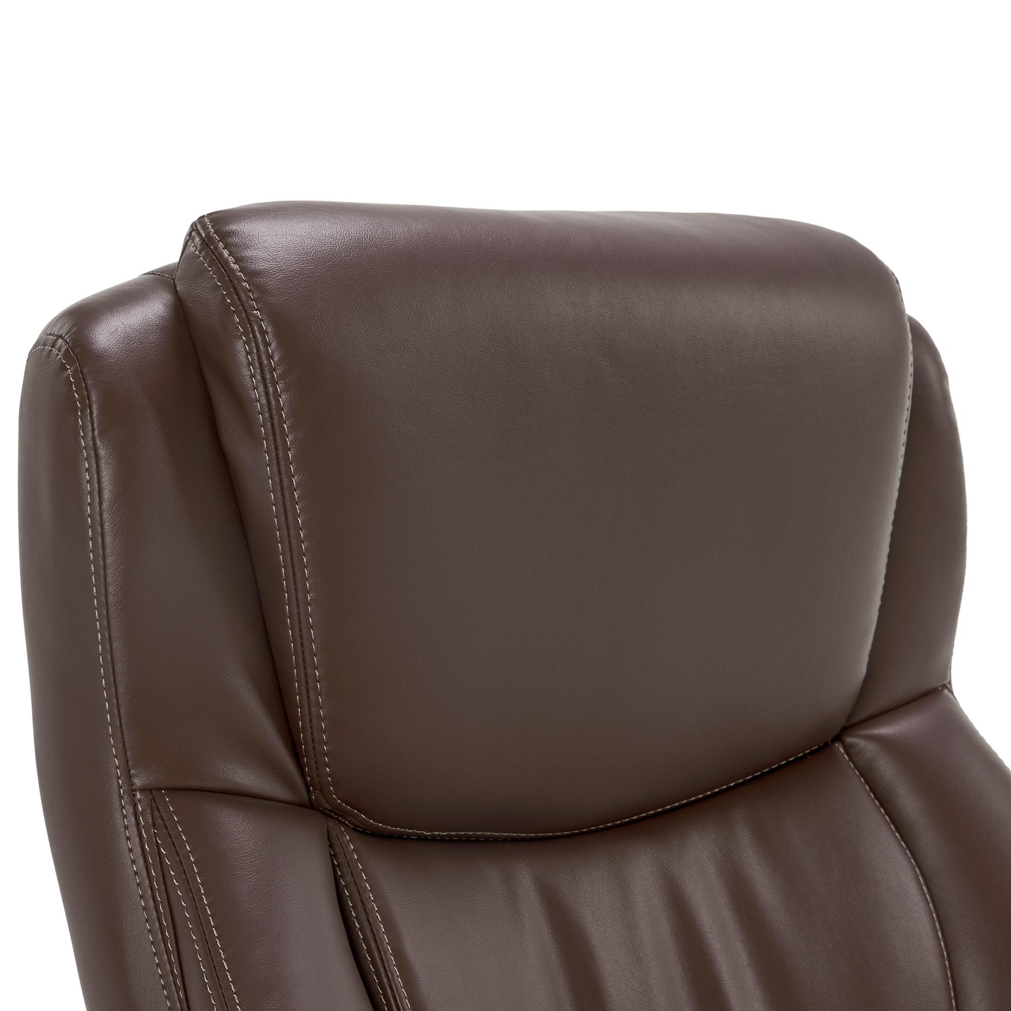Chestnut Brown High-Back Executive Leather Office Chair