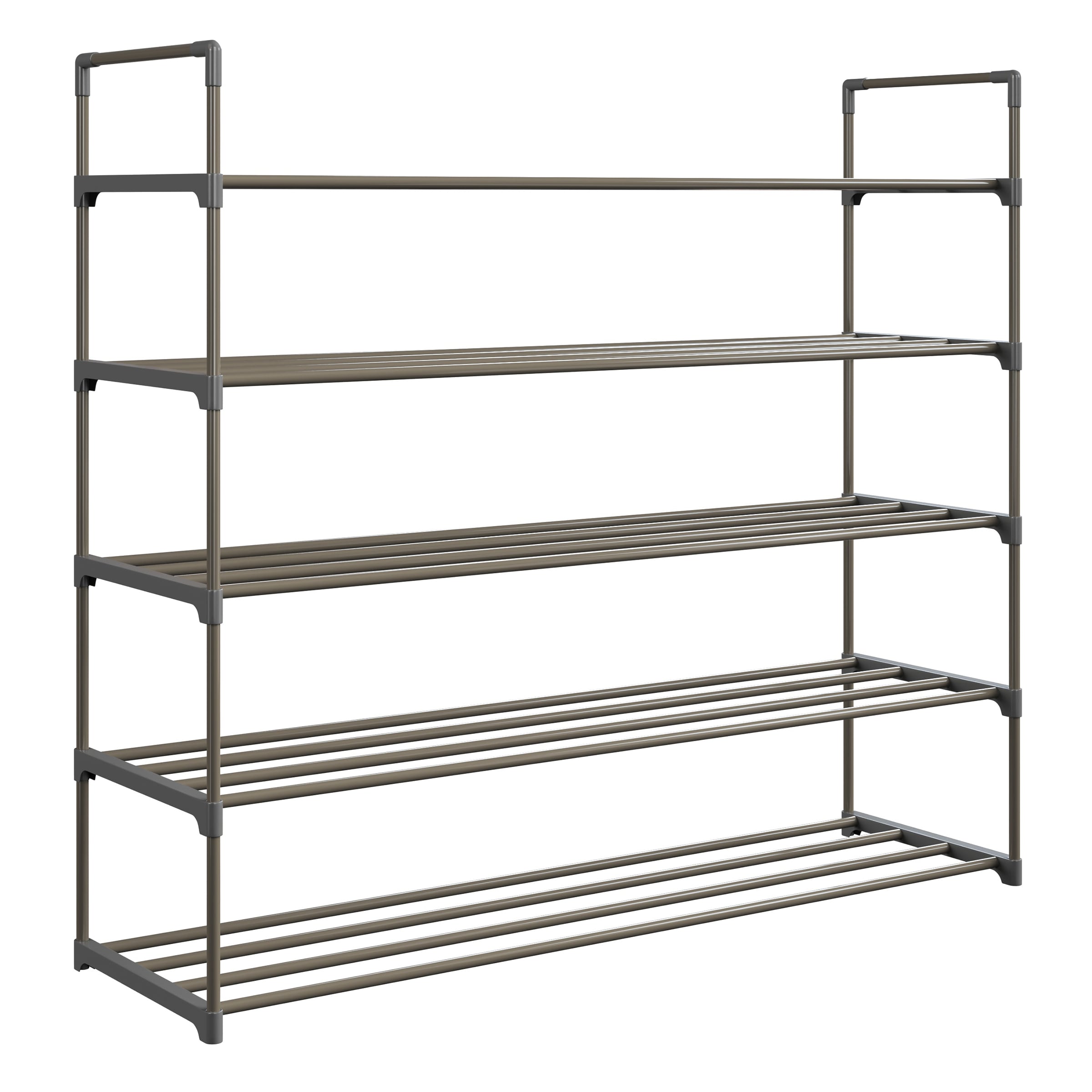 Hastings Home 5-Tier Shoe Rack for Storage and Organization - Black