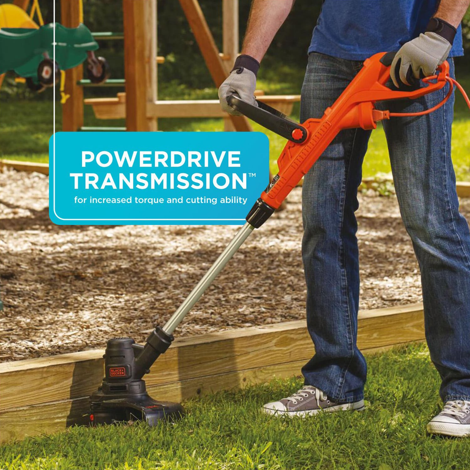 BLACK+DECKER 13-in Straight Shaft Attachment Capable Corded Electric String  Trimmer in the String Trimmers department at