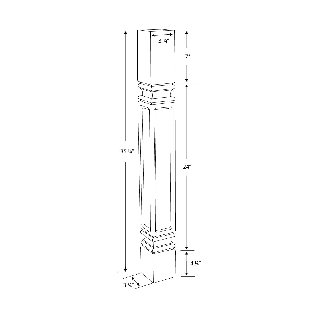 Architectural Products by Outwater 3P5.40.00145 Wood-Table-Legs - View #2