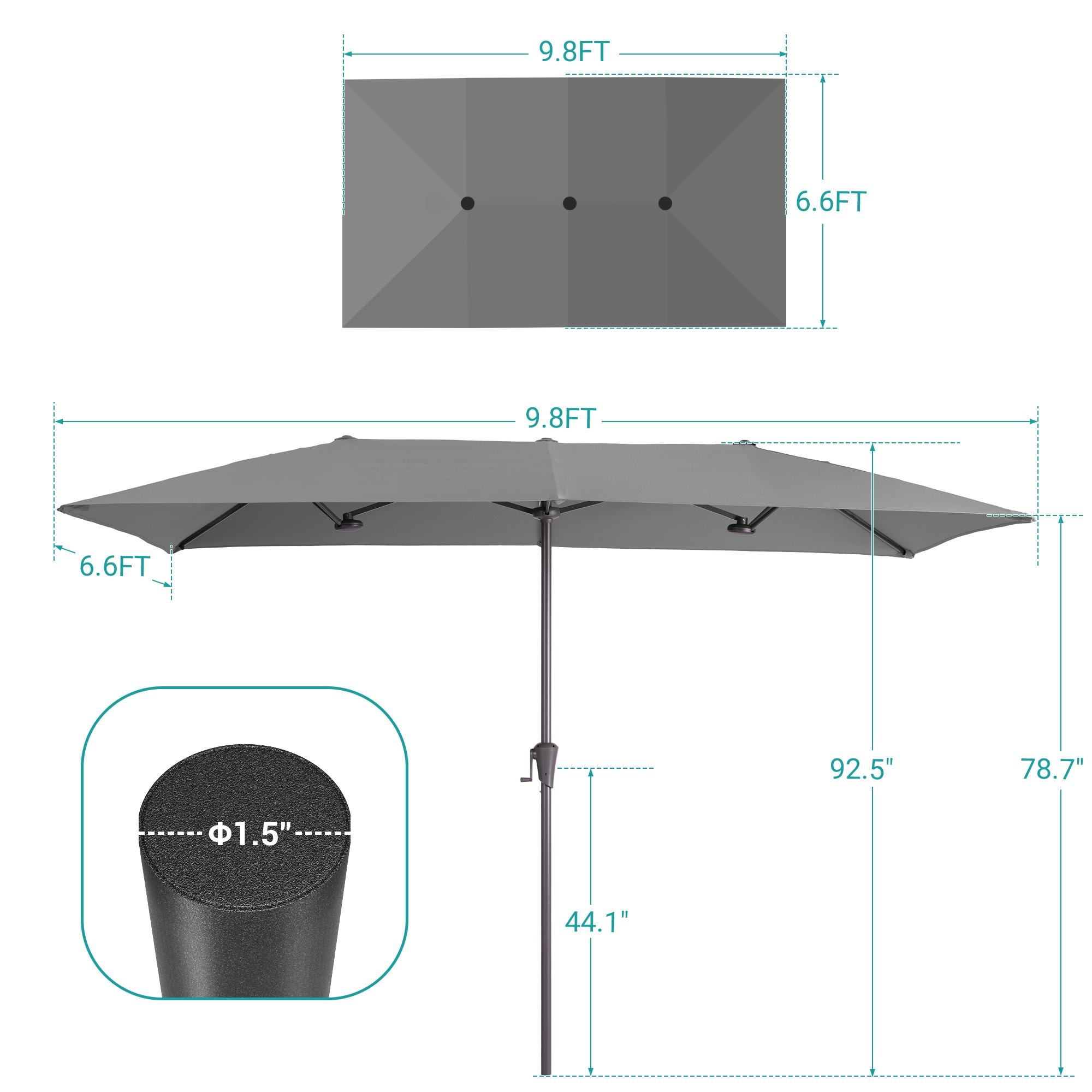 Sonkuki SD-TJ10GY Umbrellas-2 - View #3