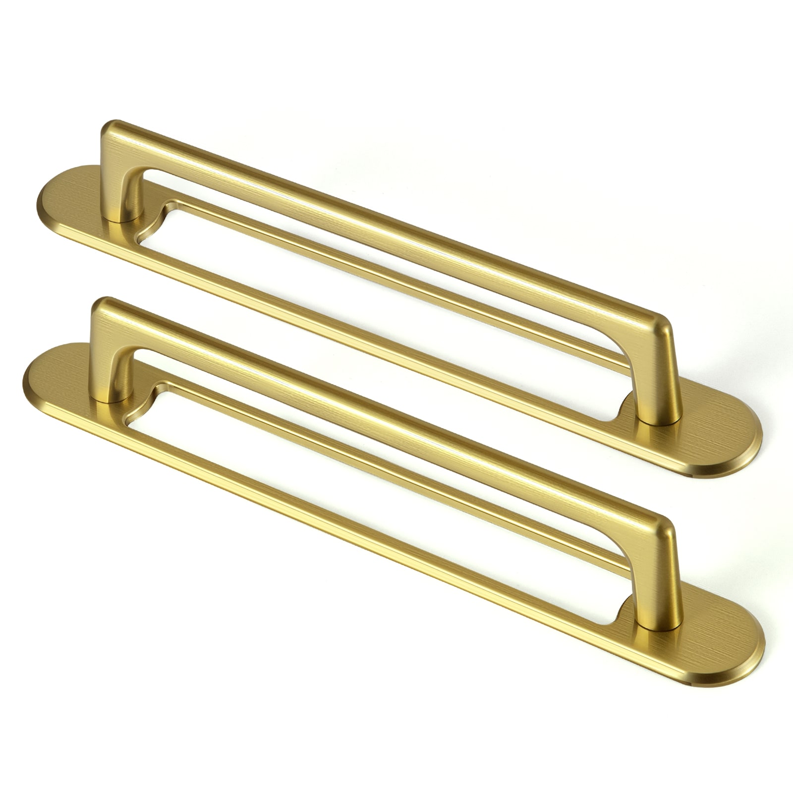 Miaokesen 052LSJ-G021-192-2 7-9/16-in , 192mm Center to Center Brushed Gold Cylindrical Bar Drawer Pull 2 -Pack