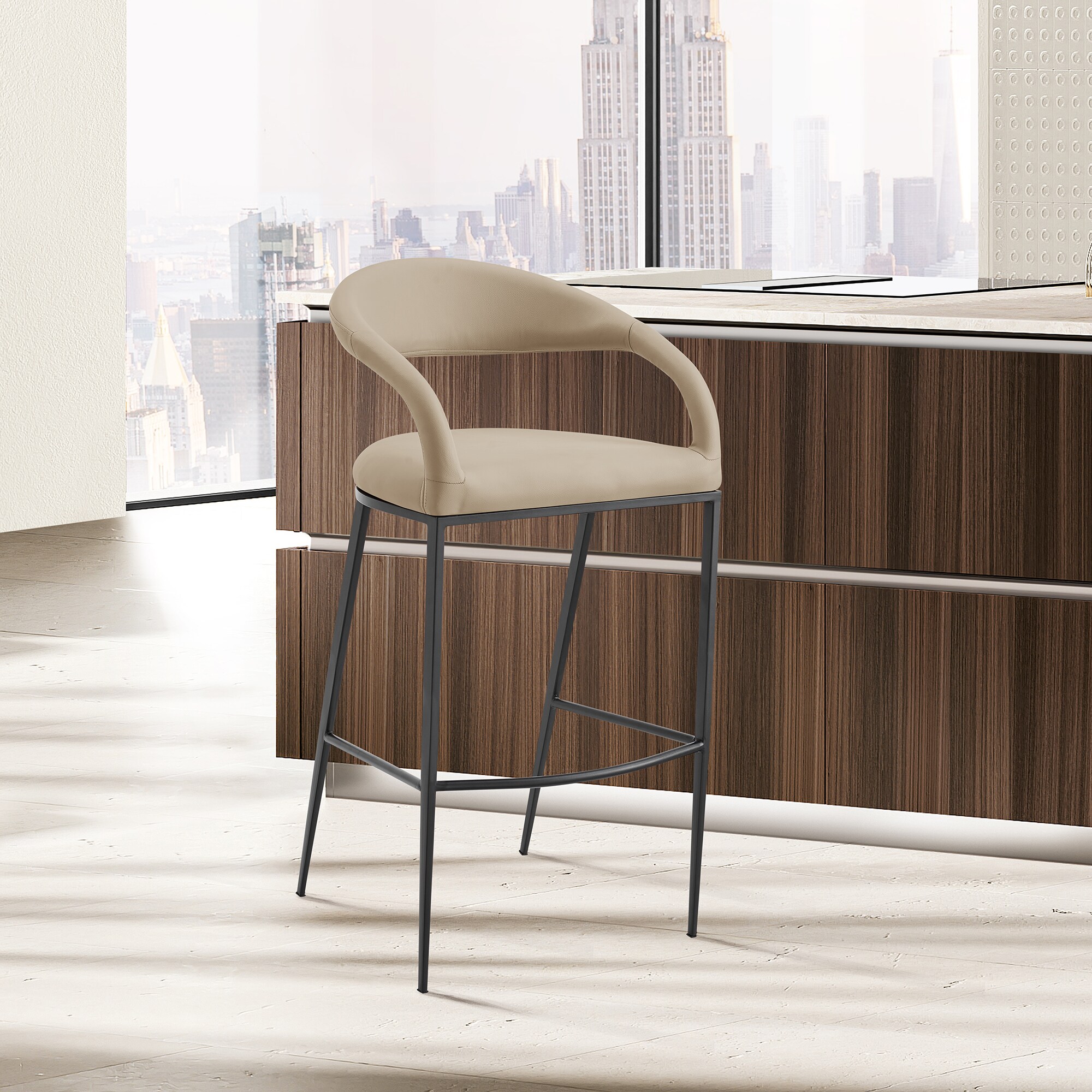 Armen Living LCRABABLKBG30 stools - View #2