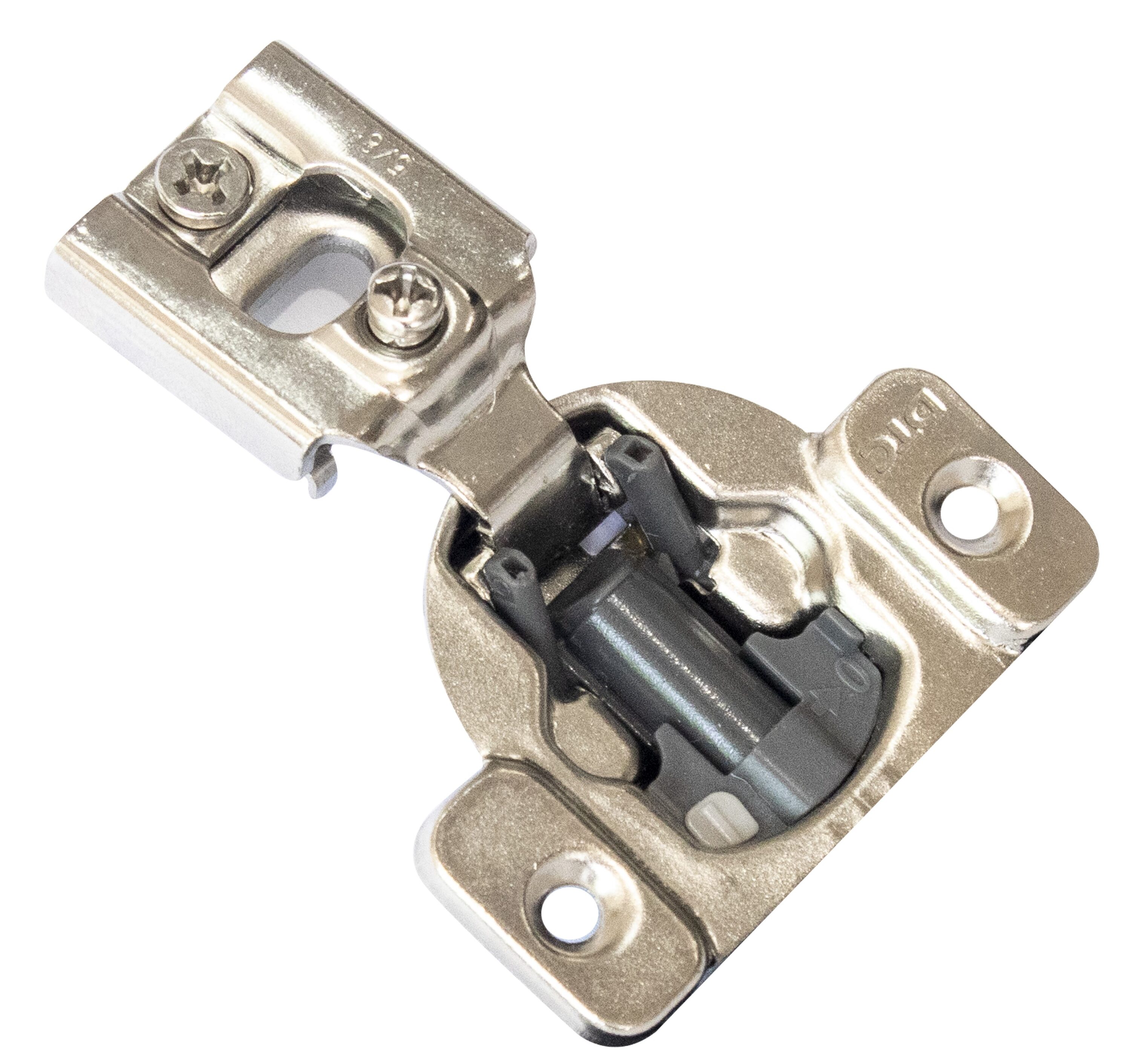 RELIABILT H8Q075H 105-Degree 5/8-in Overlay Concealed Concealed Soft Close Nickel plated Cabinet Hinge , 1 Pairs ( 2 -Pieces)
