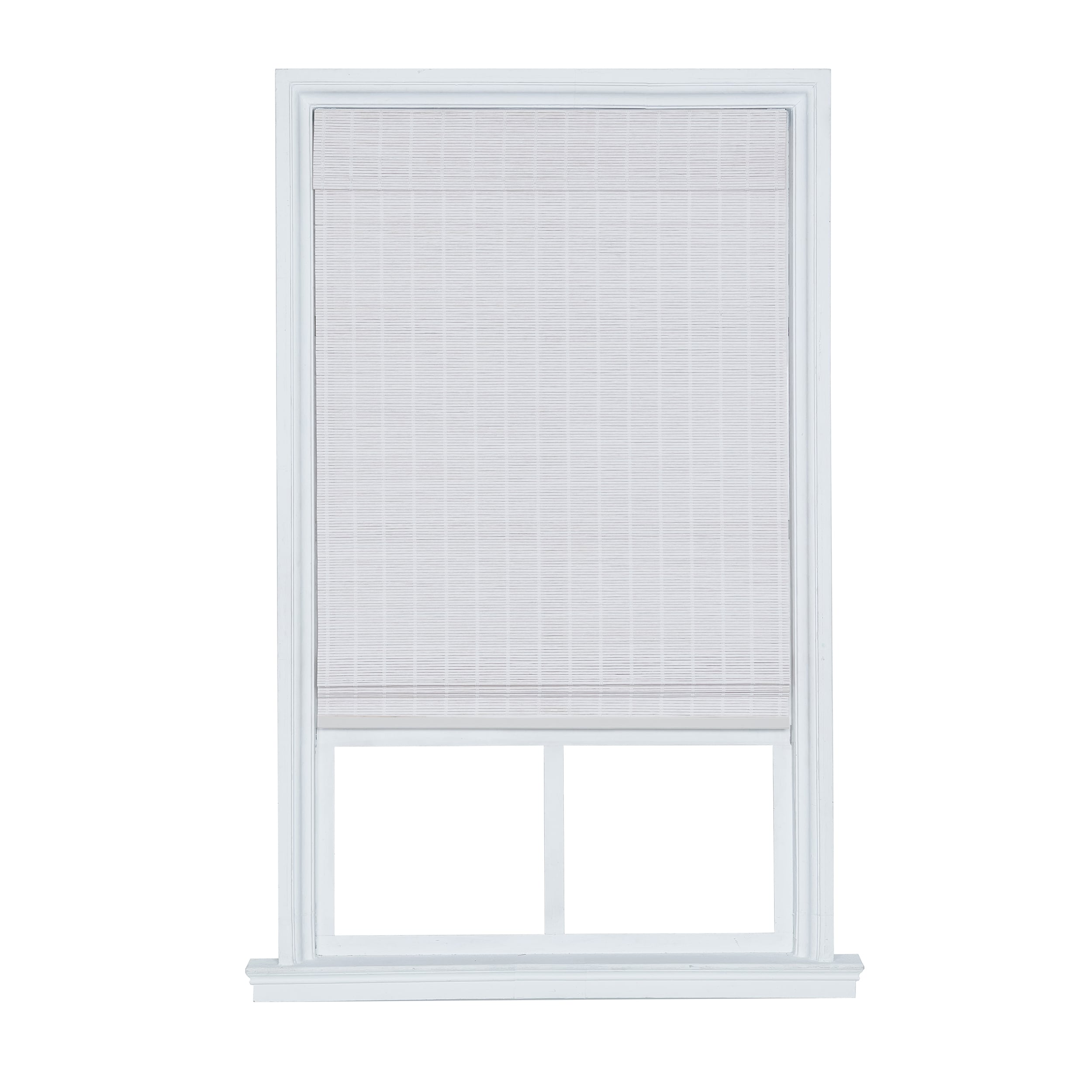 allen + roth 34-in x 64-in White Light Filtering Cordless Roman Shade ...