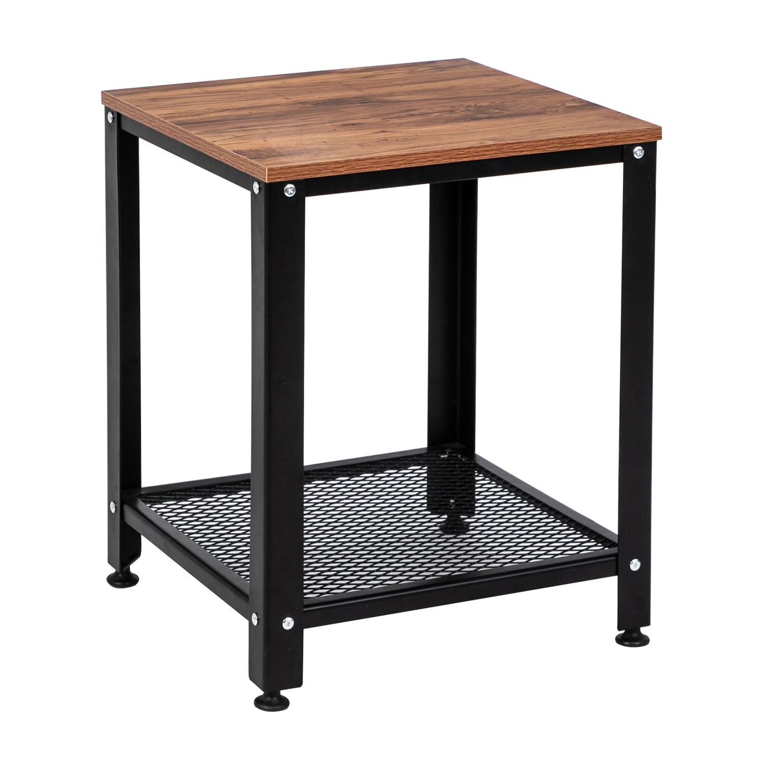 metal and wood end tables with storage