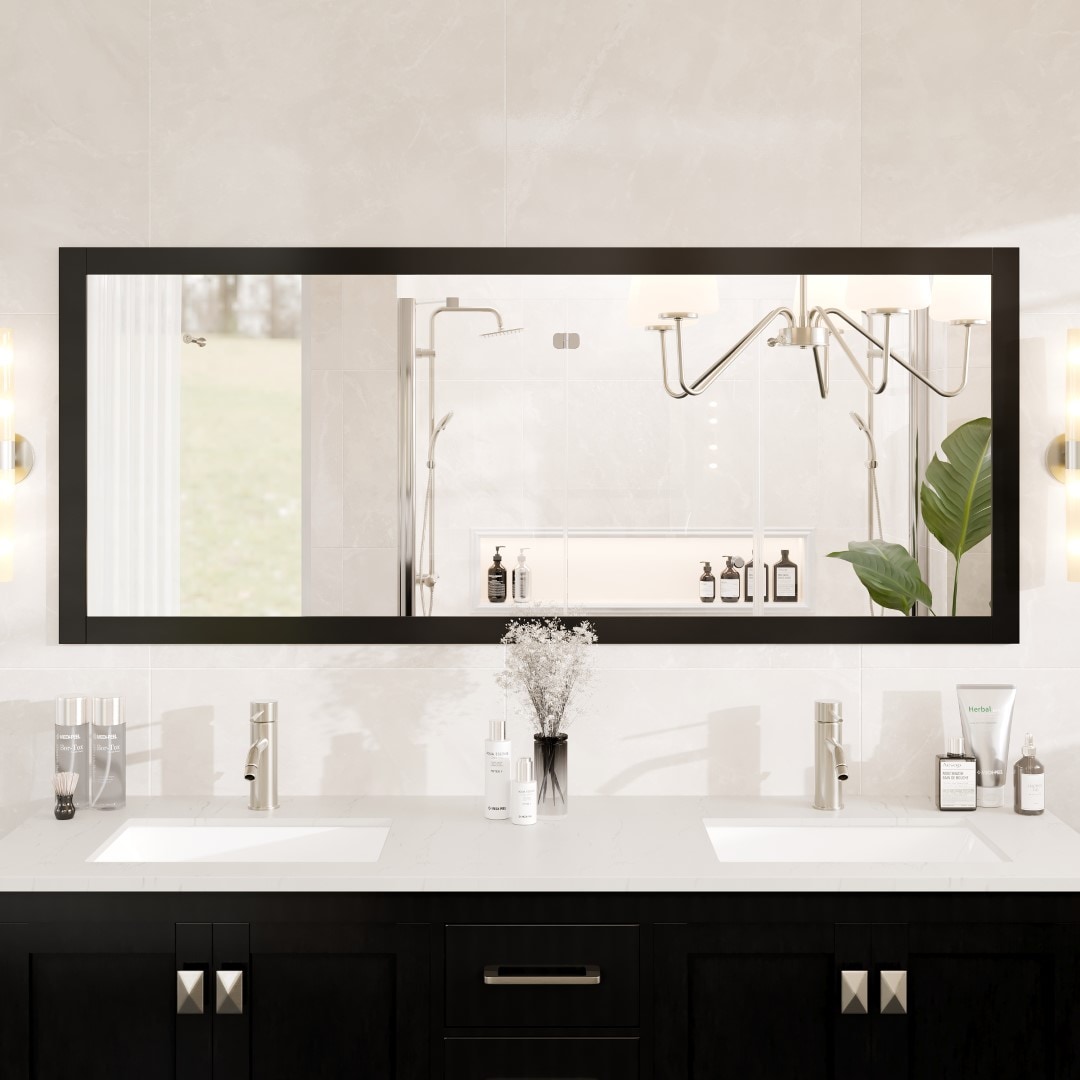 Eviva EVMR412-72X30-ES Aberdeen 72-Inches W x 30-Inches H Rectangle Espresso Framed Wall Mirror