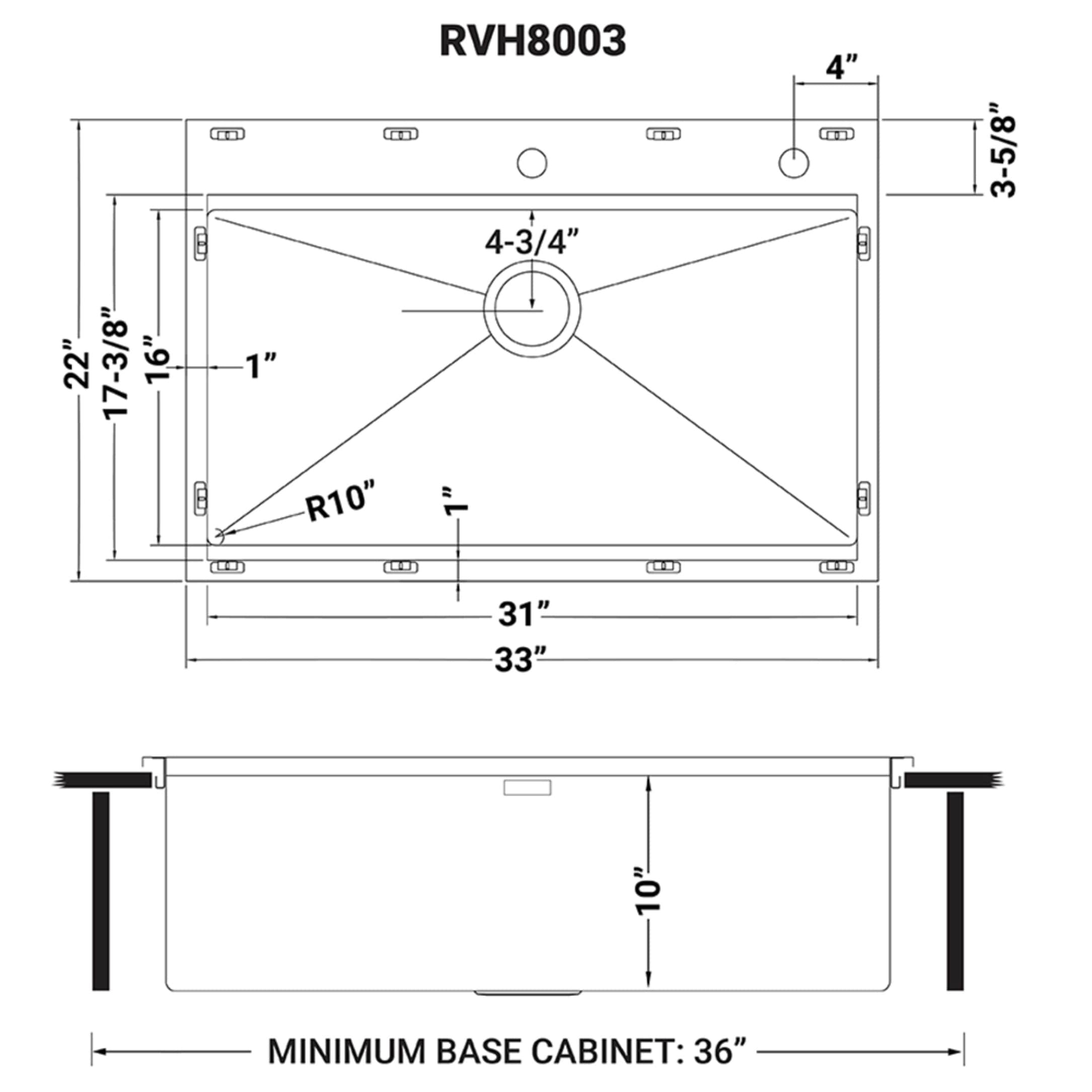 Ruvati RVH8003 Kitchen-Sinks - View #14