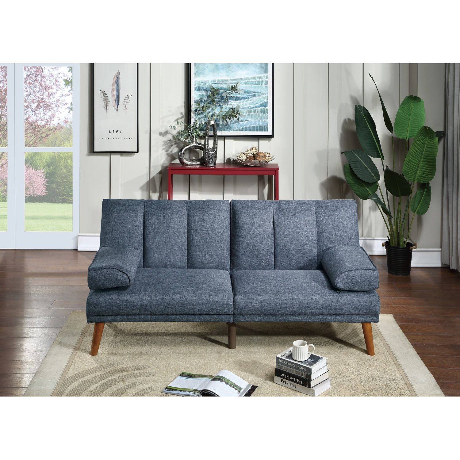 JASMODER HS00F8517-ID-AHD 33.00-Inches Modern Navy Sofa