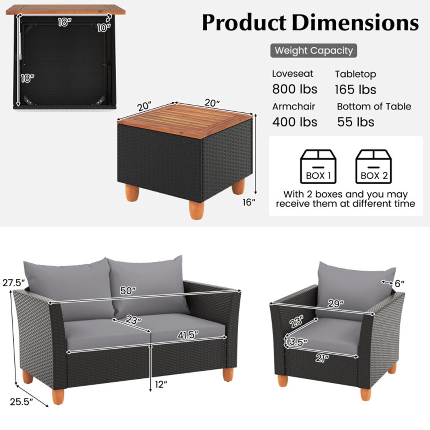 Mondawe MD-ST04AAG Patio-Sofas-Daybeds - View #8