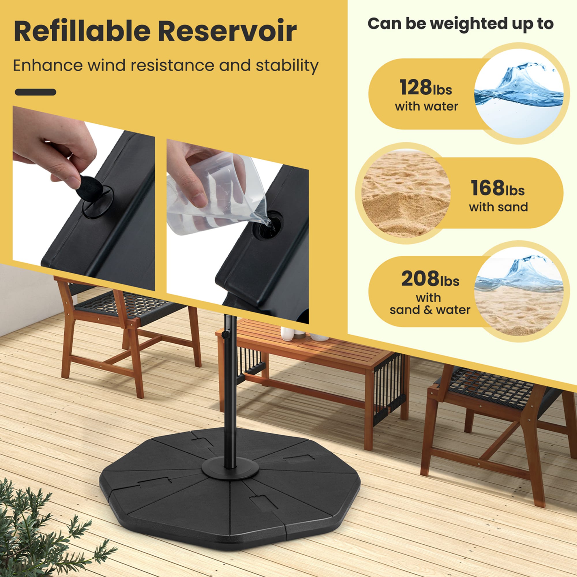 Costway HCST00849 Umbrella-Bases - View #5