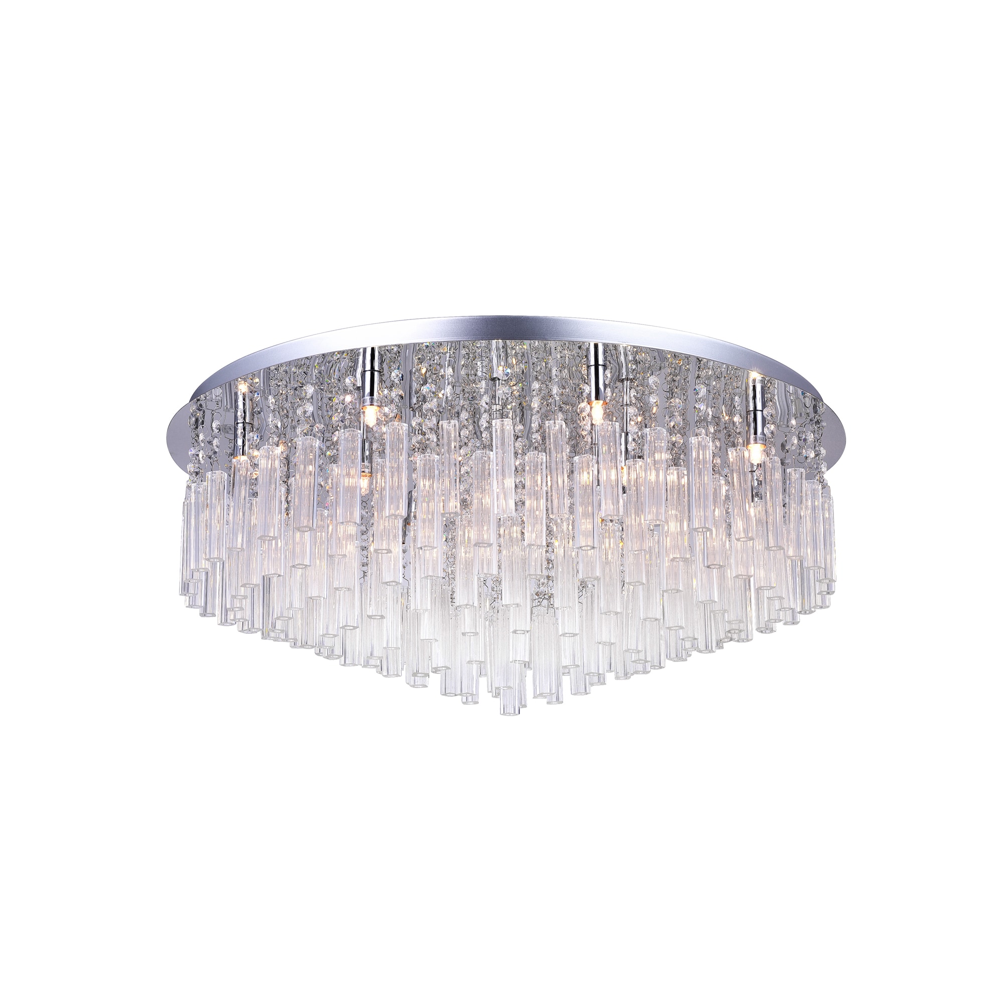 CWI Lighting 5036C32C Brianna 16-Light 32-in Multiple Finishes Chrome Flush Mount Light
