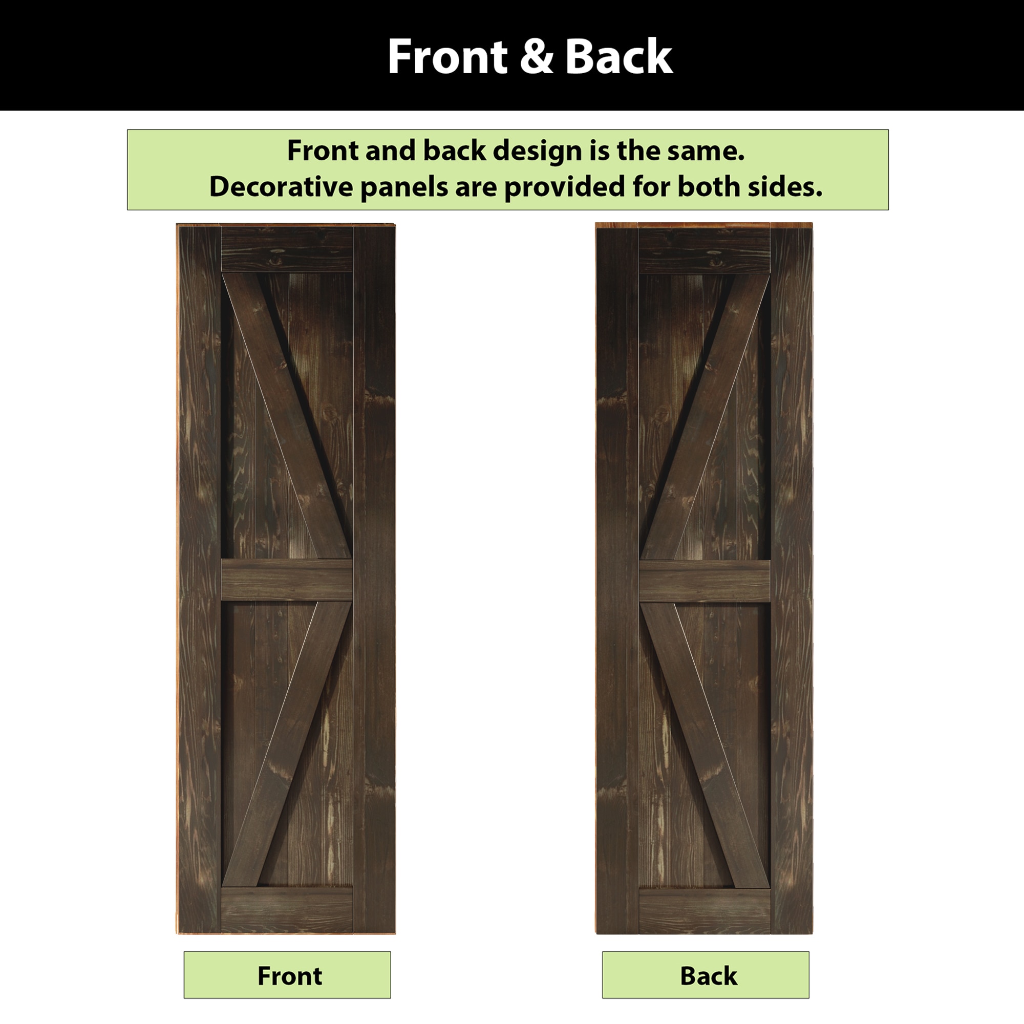 HOMACER 2084-K-EBONY Barn-Doors - View #6