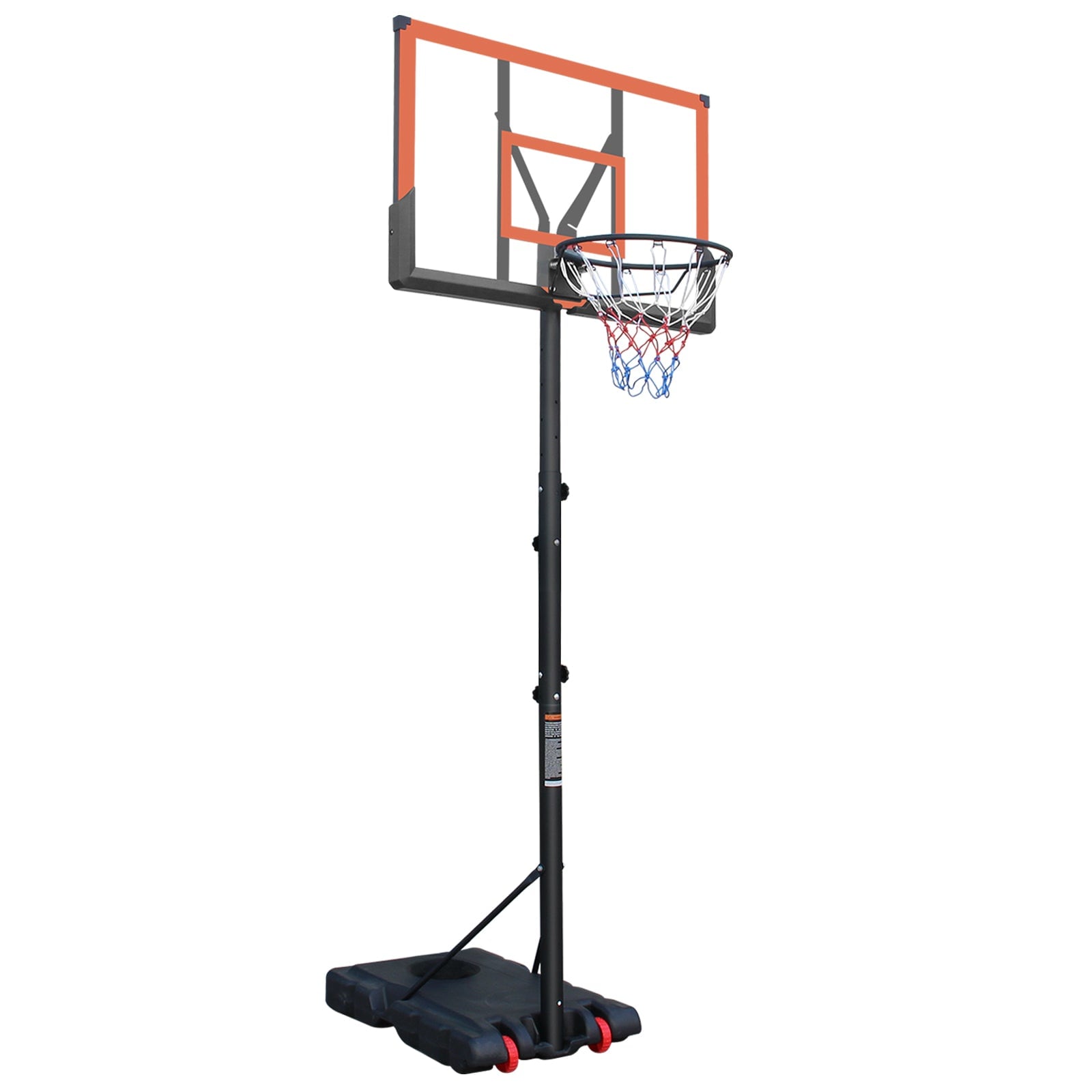 Tatayosi T268879 Adjustable Portable Basketball Hoop 5 to 10FT with 44in Backboard