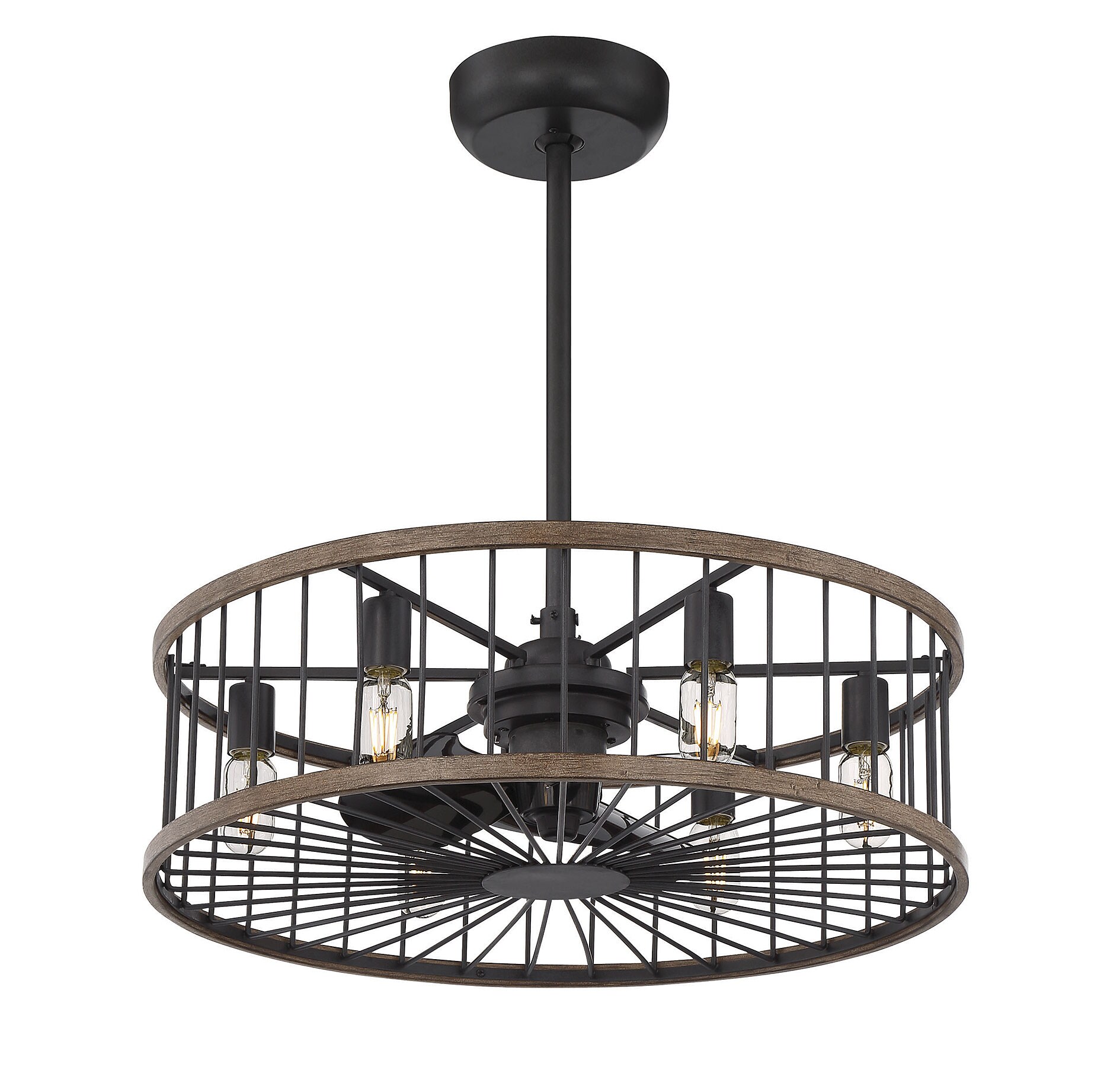 Kona Sapele 6-Light Chandelier Fan with Remote