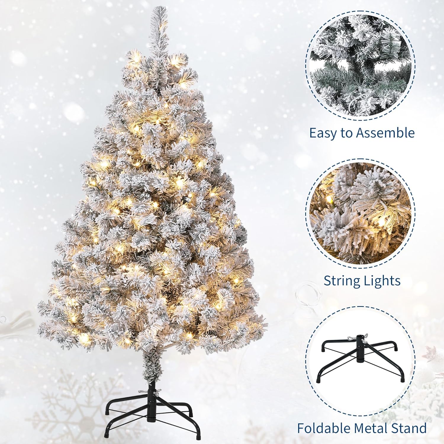 Qeetex WWJ-PHK-35HGYTNK Artificial-Christmas-Trees - View #3