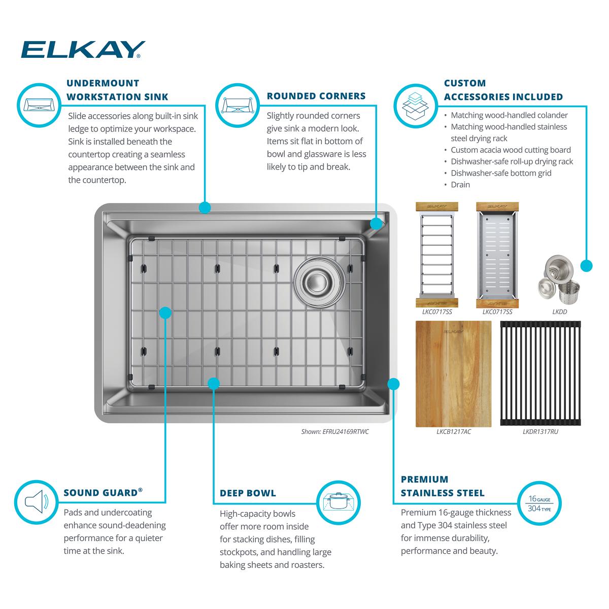 Elkay EFRU24169RTWC Kitchen-Sinks - View #5