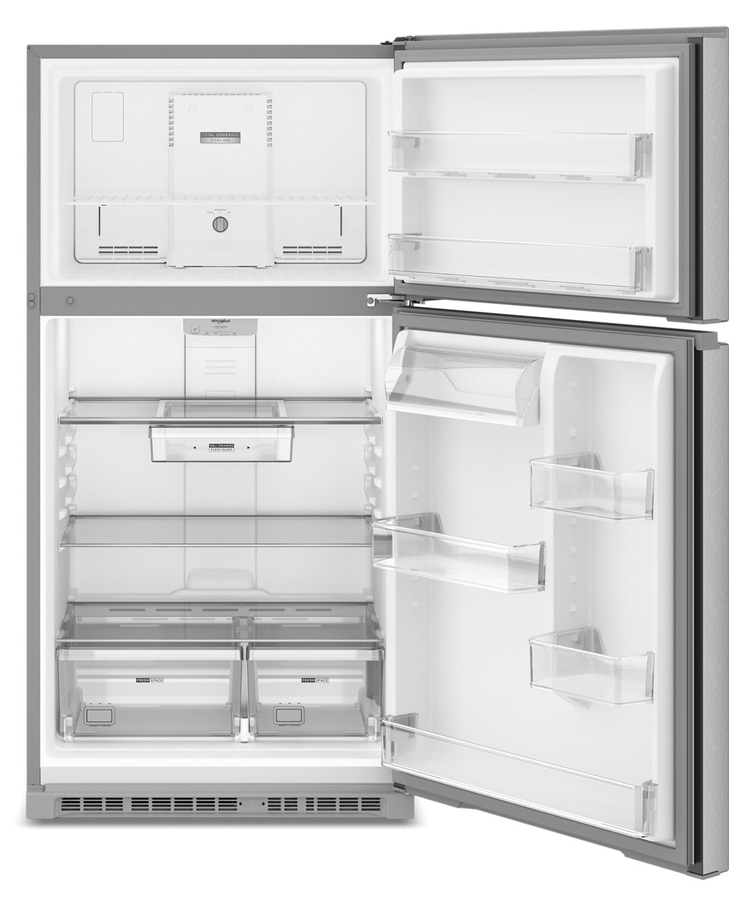 Whirlpool 21.3-cu ft Standard-Depth 33-in Wide Top-Freezer Refrigerator ( Fingerprint-Resistant Stainless Finish ) Sansujyuku sansujyuku.com