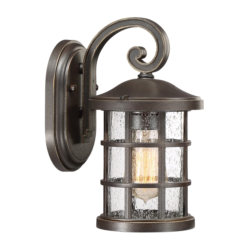 Quoizel Crusade 1-Light 11-in Palladian Bronze Outdoor Wall Light in ...