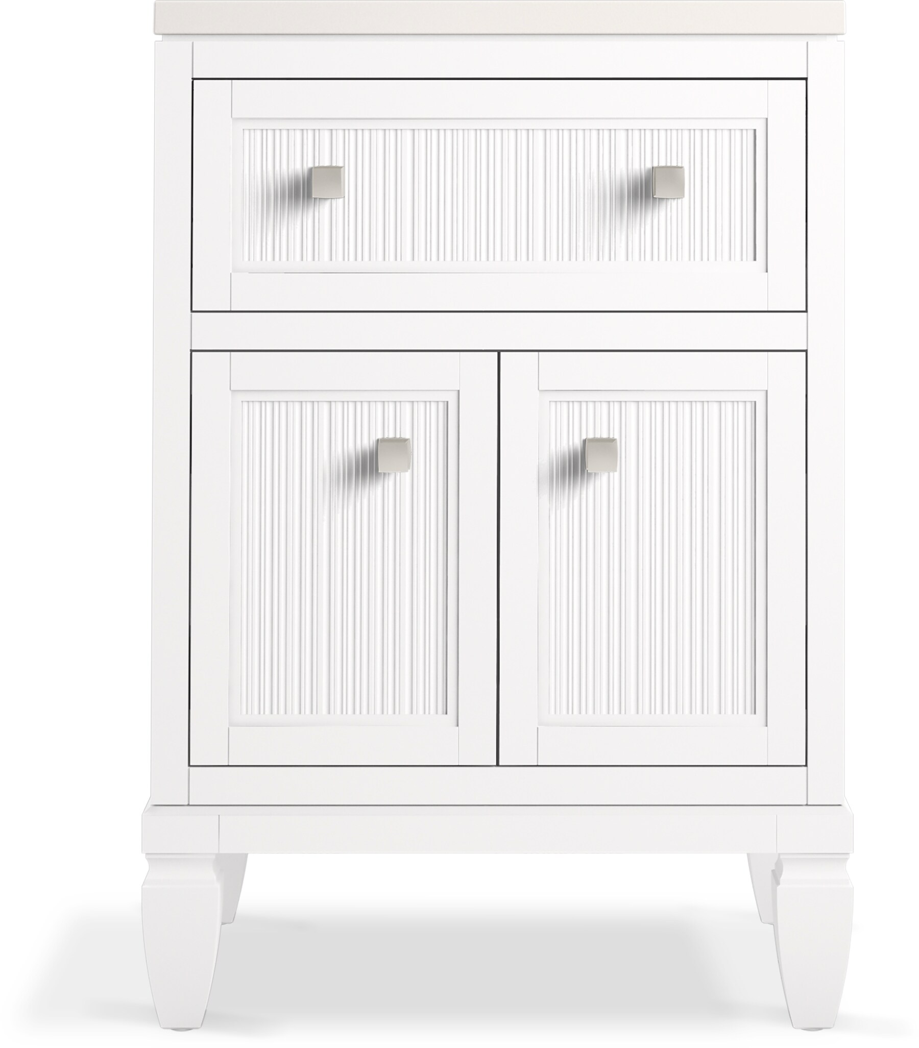 Hearthaven 24" White Freestanding Single Vanity with Quartz Top